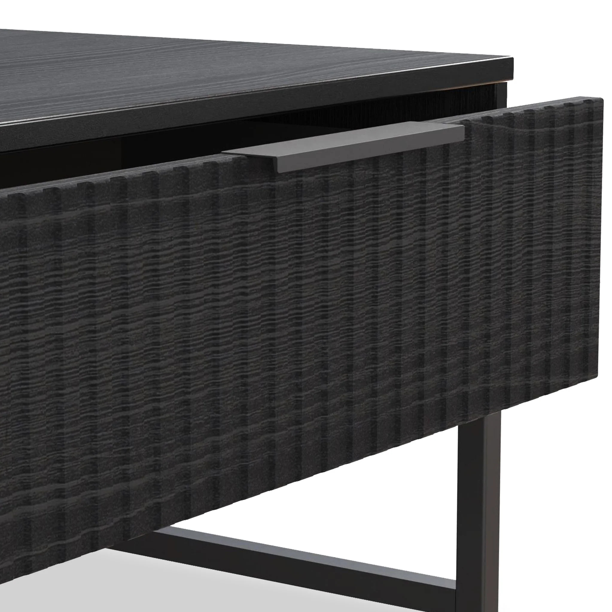 Callo Fluted 1 Drawer Wide Side Table - Image 10