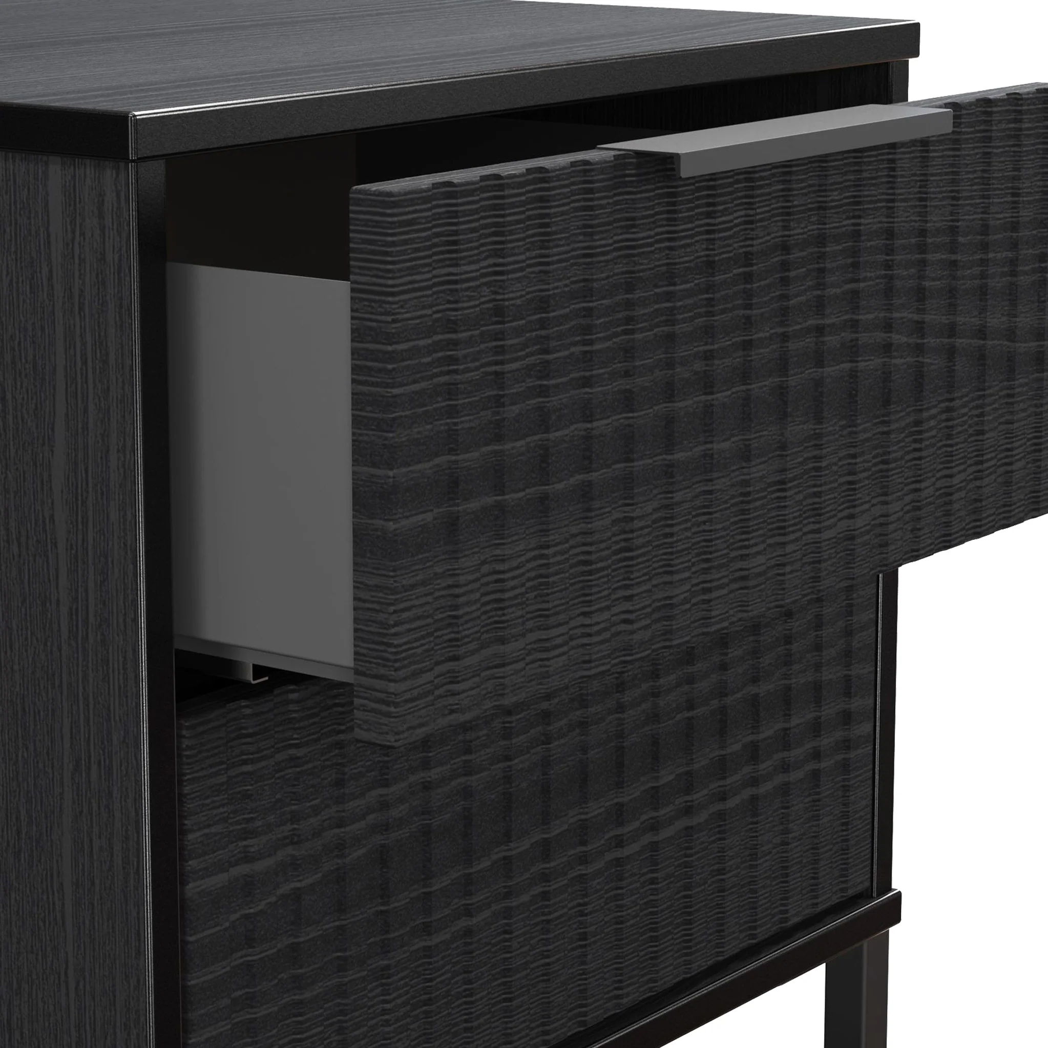 Callo Fluted 2 Drawer Bedside Table - Image 10