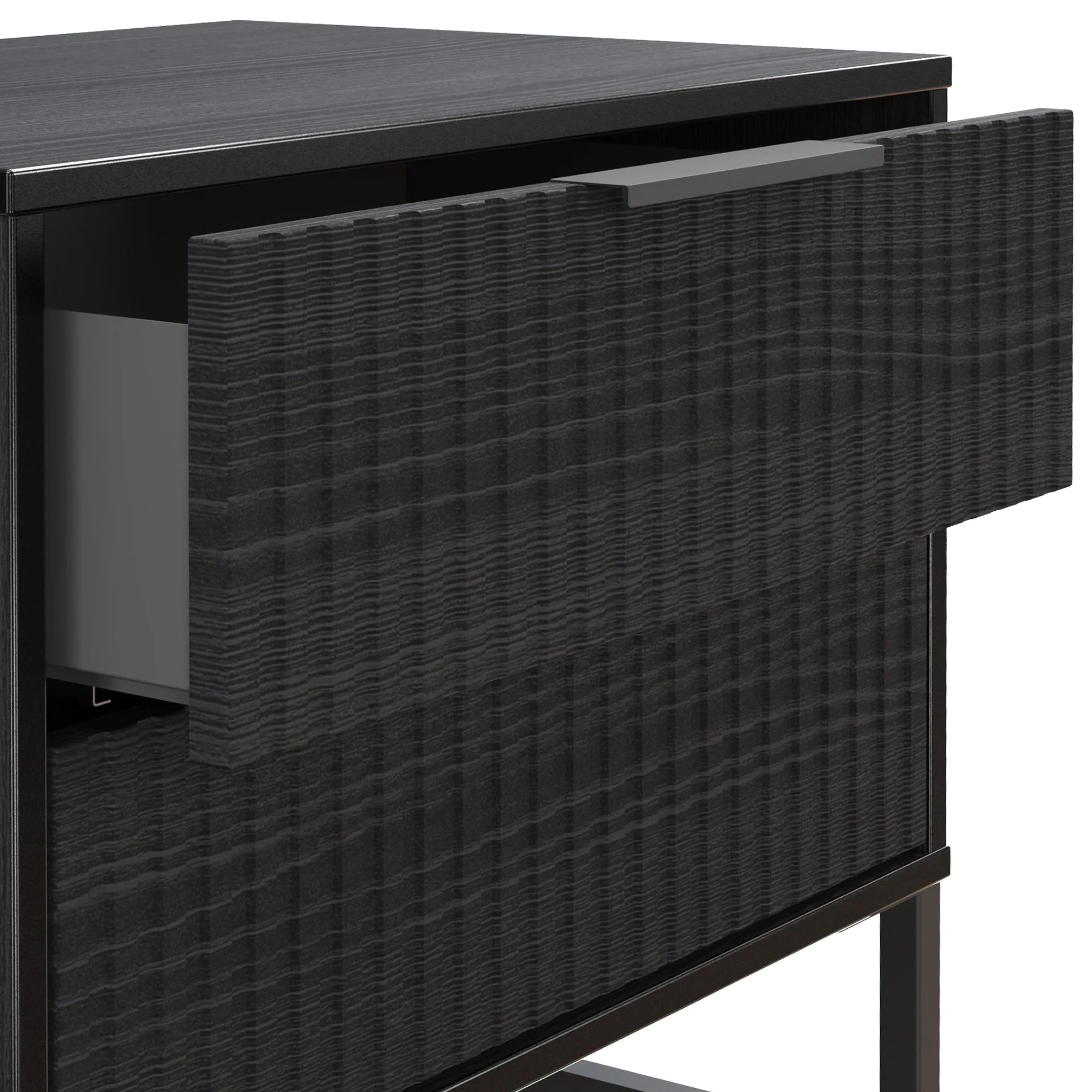 Callo Fluted 2 Drawer Side Table - Image 10