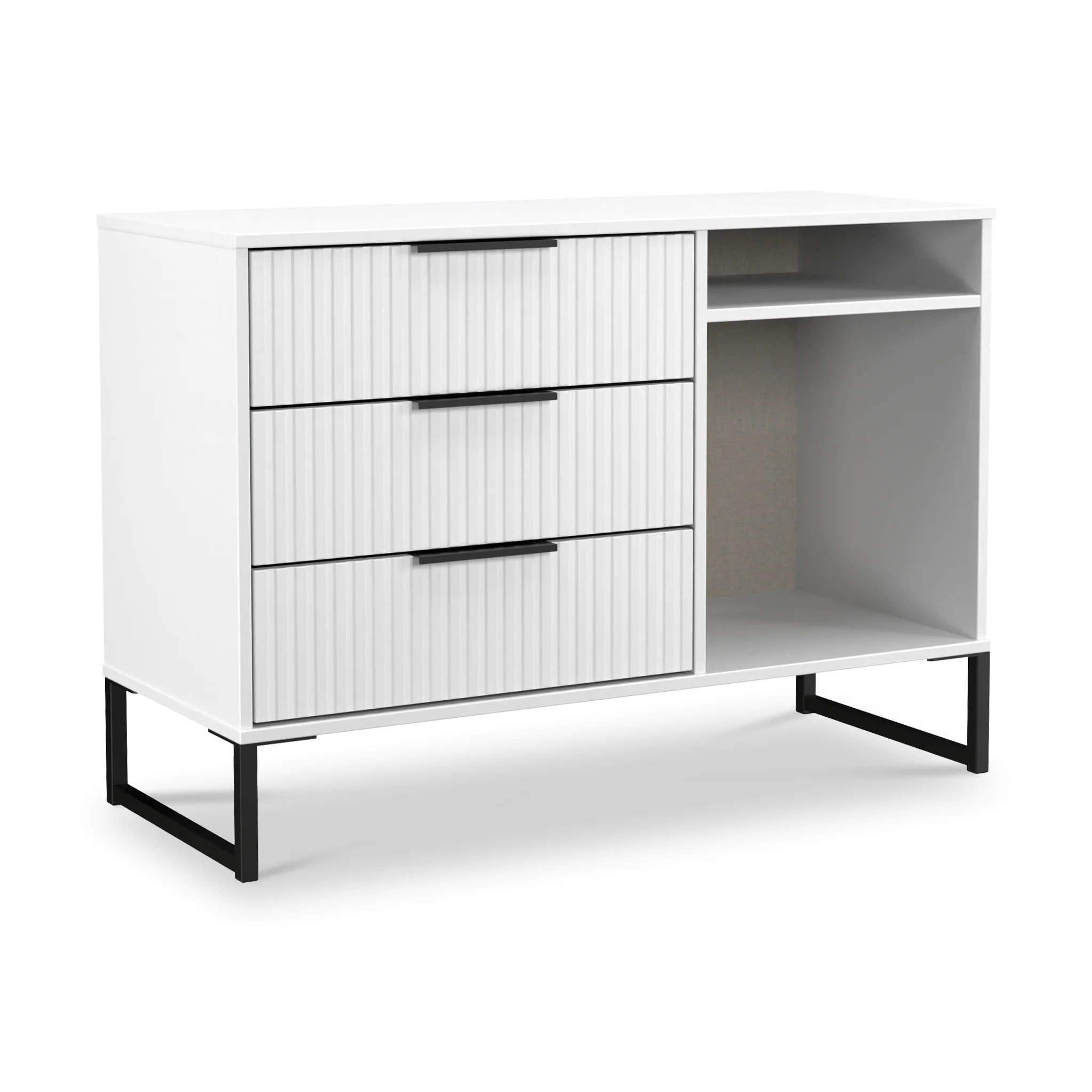 Callo Fluted 3 Drawer TV Unit
