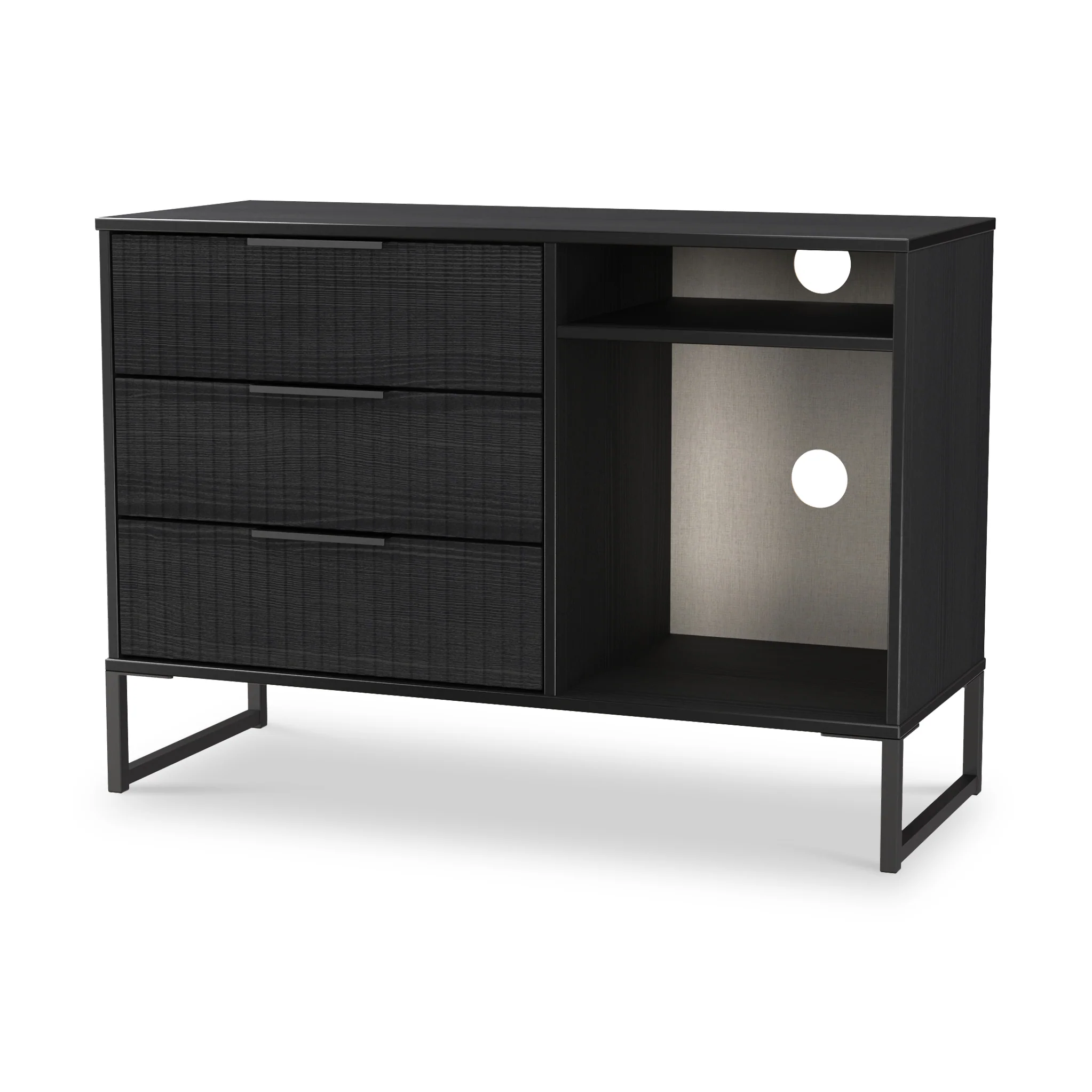 Callo Fluted 3 Drawer TV Unit - Image 13