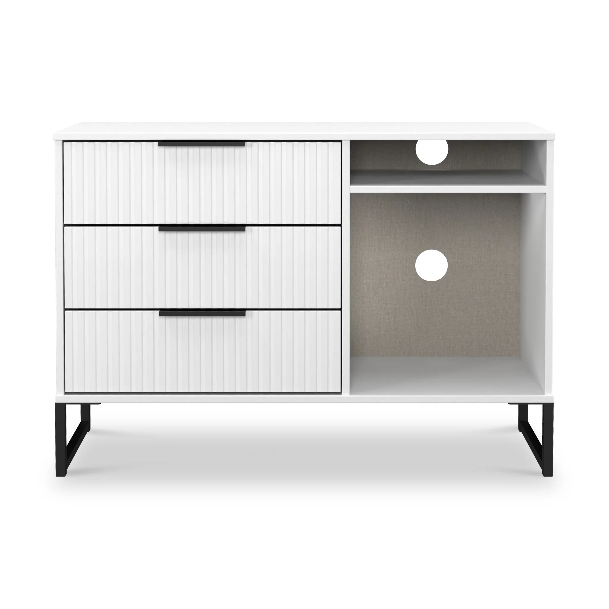 Callo Fluted 3 Drawer TV Unit - Image 3