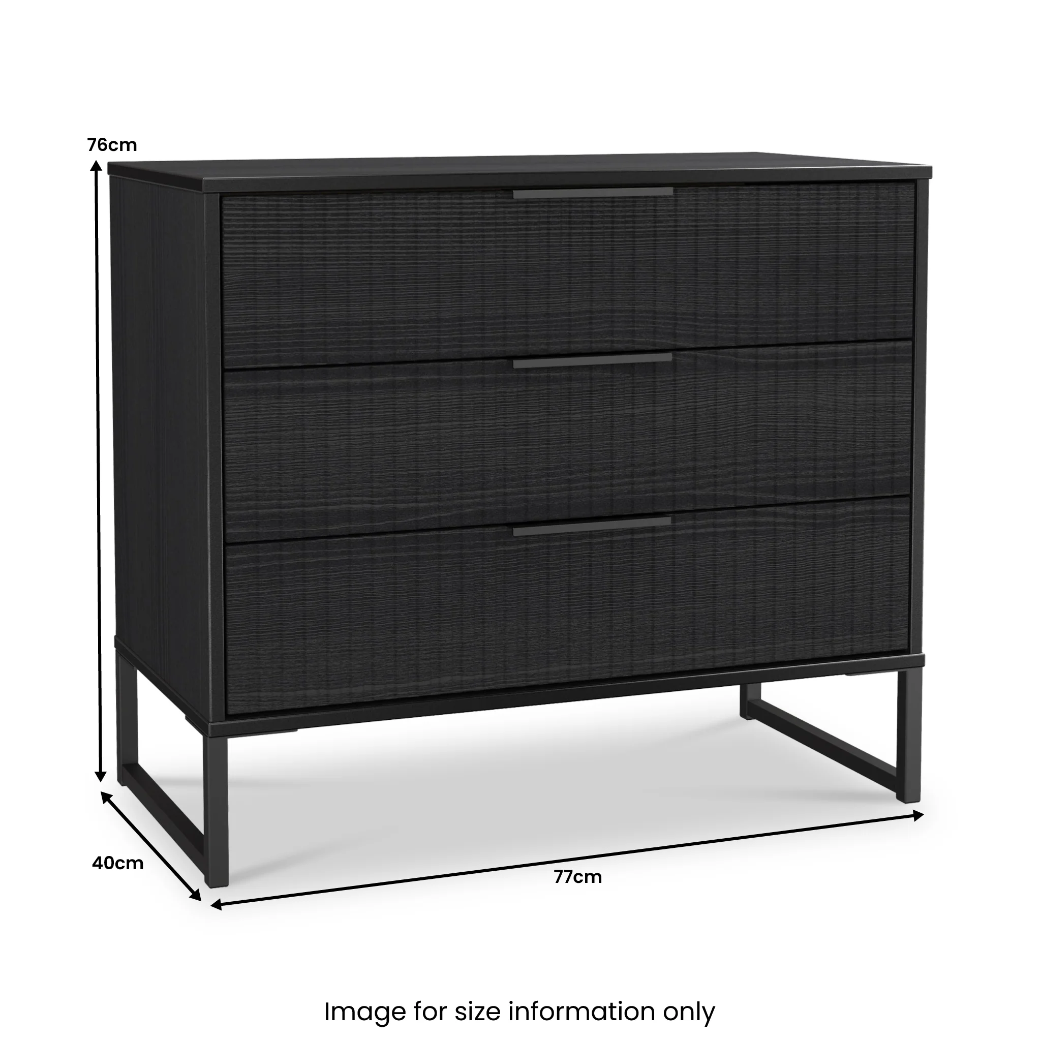 Callo Fluted 3 Drawer Wide Chest - Image 13