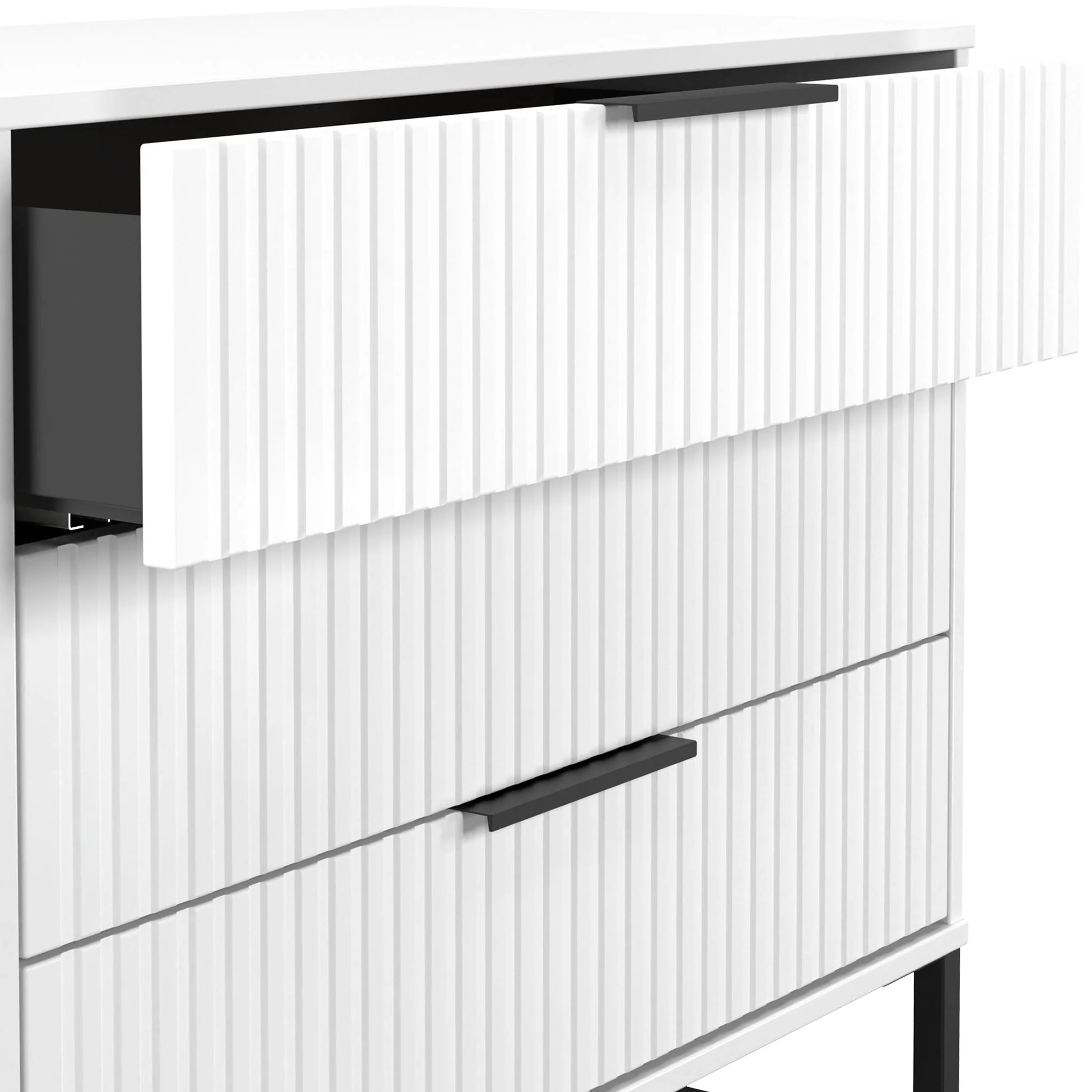 Callo Fluted 3 Drawer Wide Chest - Image 4