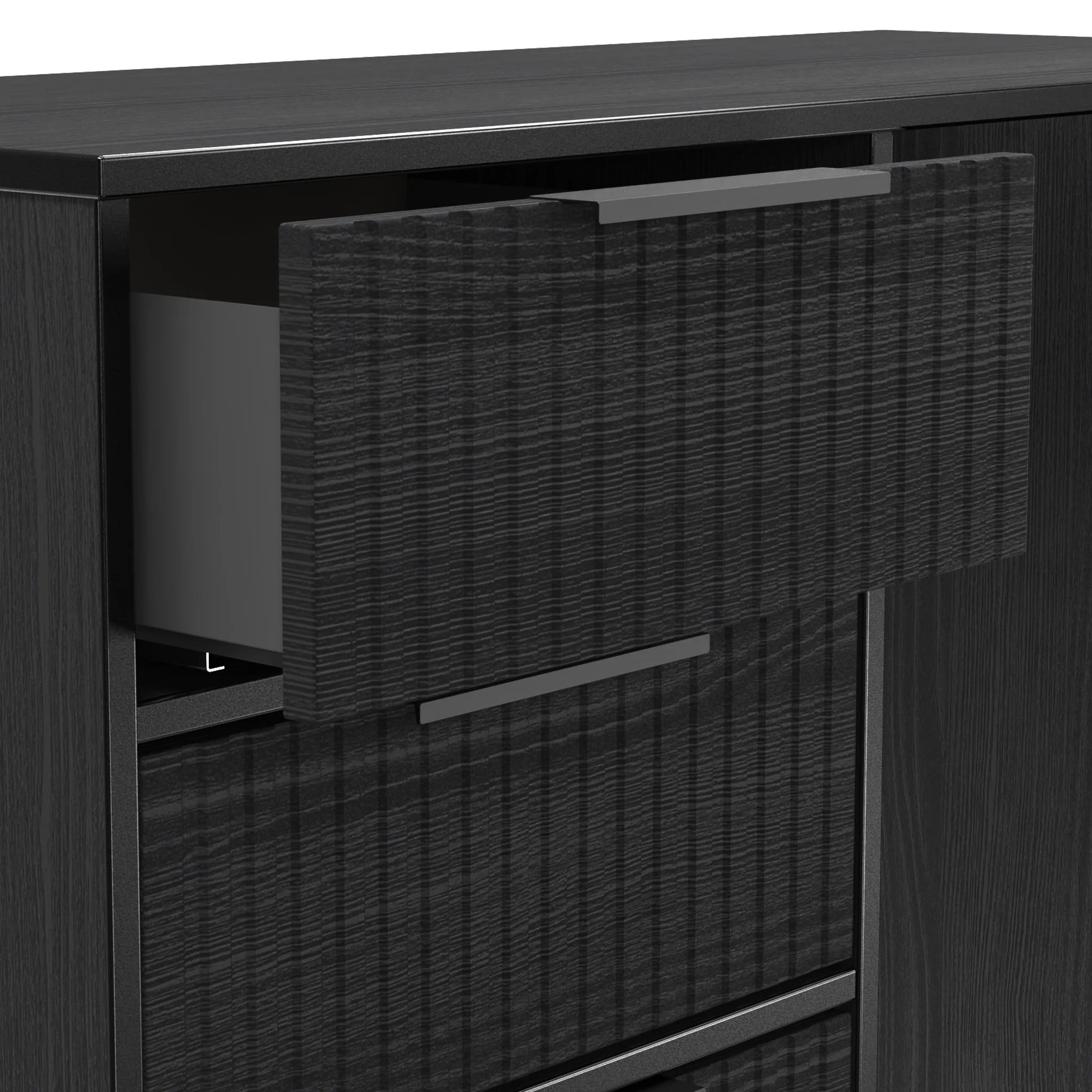 Callo Fluted 4 Drawer Dressing Table - Image 11