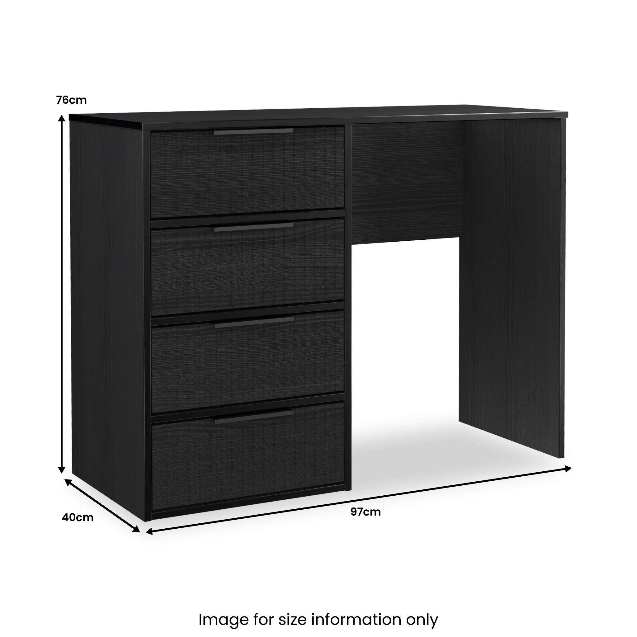 Callo Fluted 4 Drawer Dressing Table - Image 15