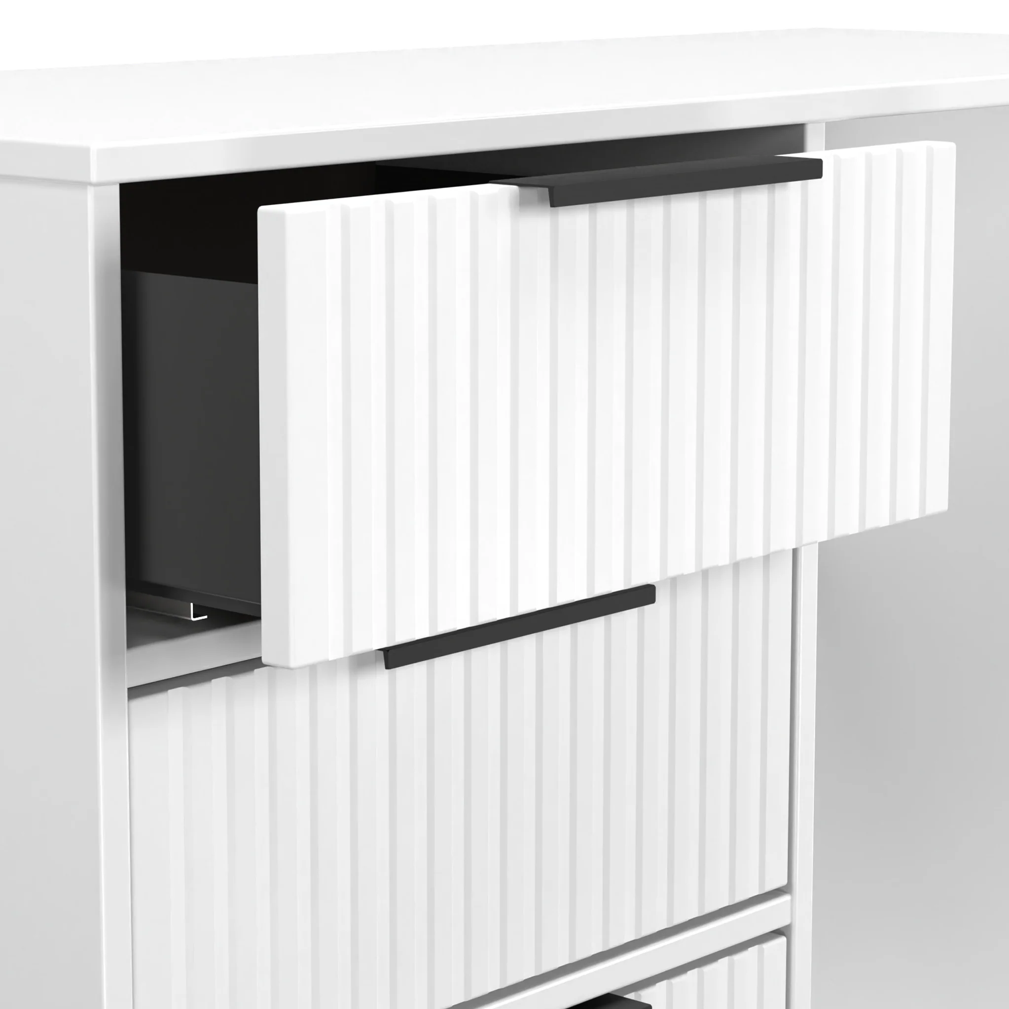 Callo Fluted 4 Drawer Dressing Table - Image 4