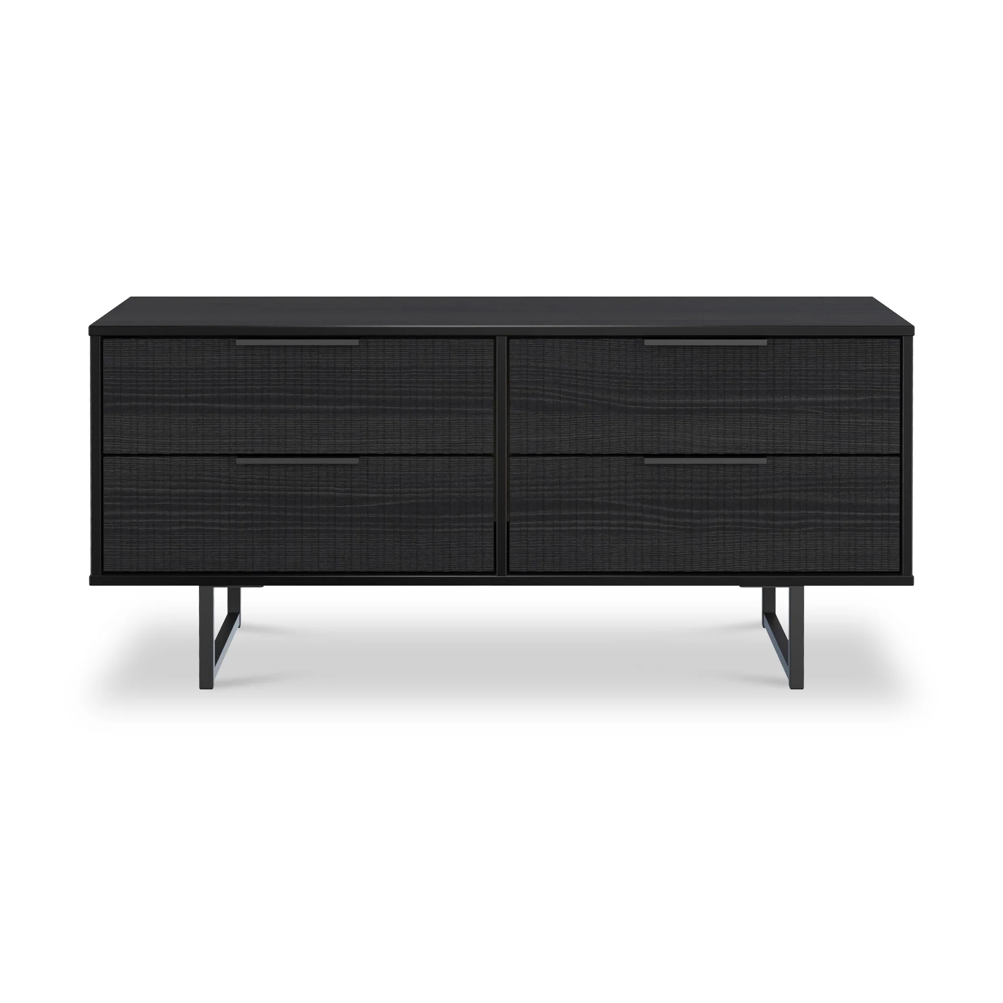 Callo Fluted 4 Drawer Low Storage Unit - Image 9
