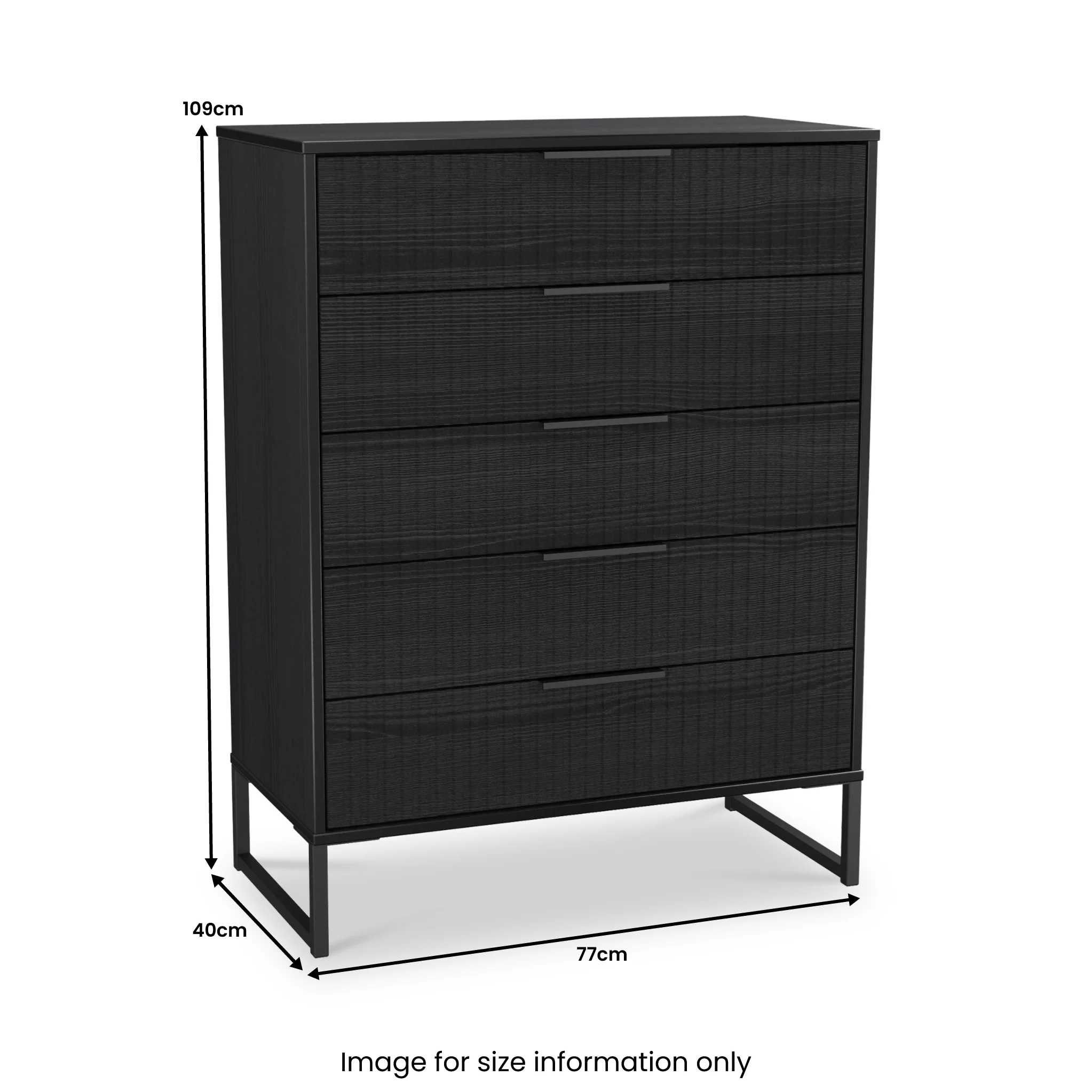Callo Fluted 5 Drawer Chest - Image 13