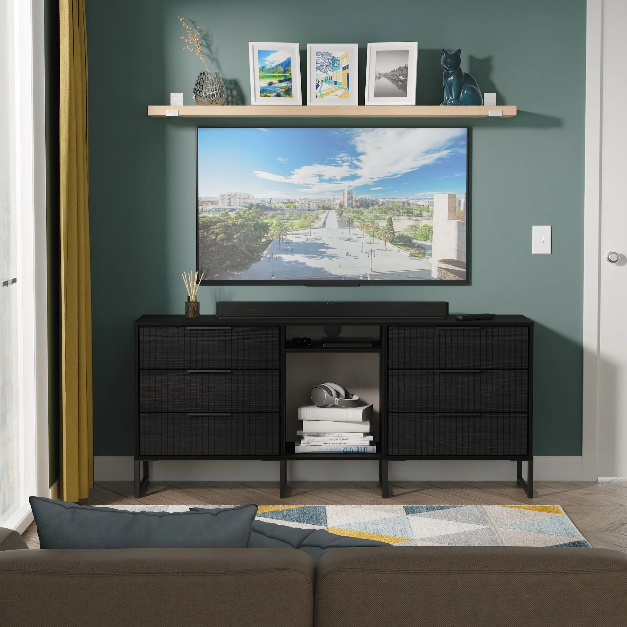 Callo Fluted 6 Drawer Sideboard - Image 12