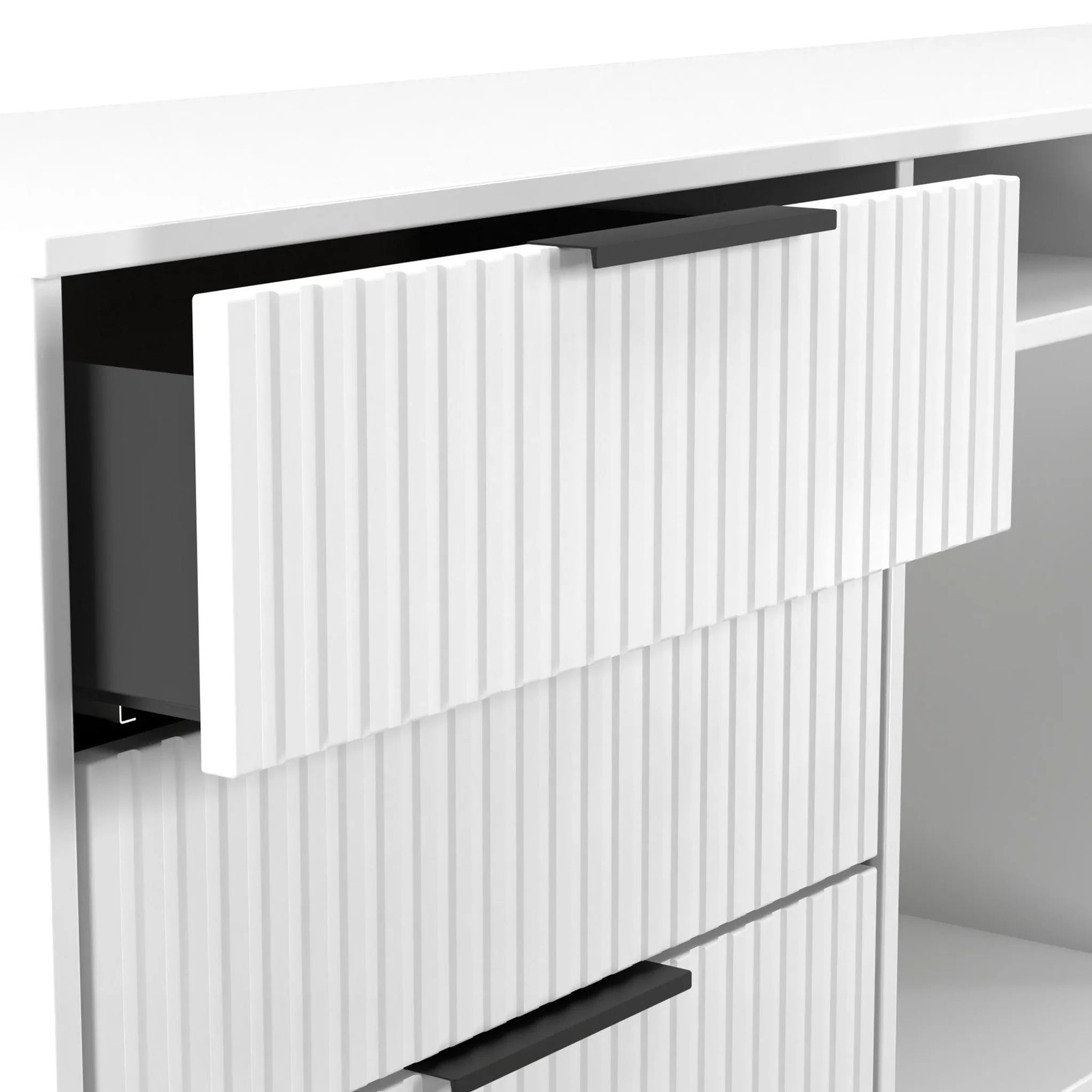 Callo Fluted 6 Drawer Sideboard - Image 4