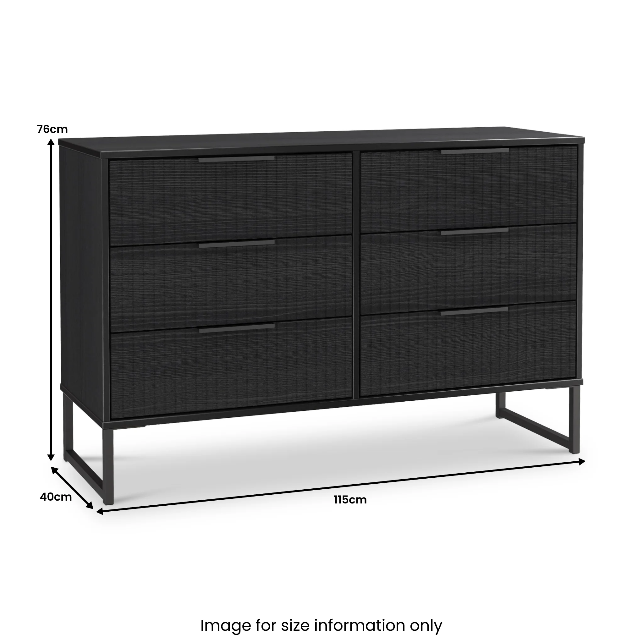 Callo Fluted 6 Drawer Wide Chest - Image 13
