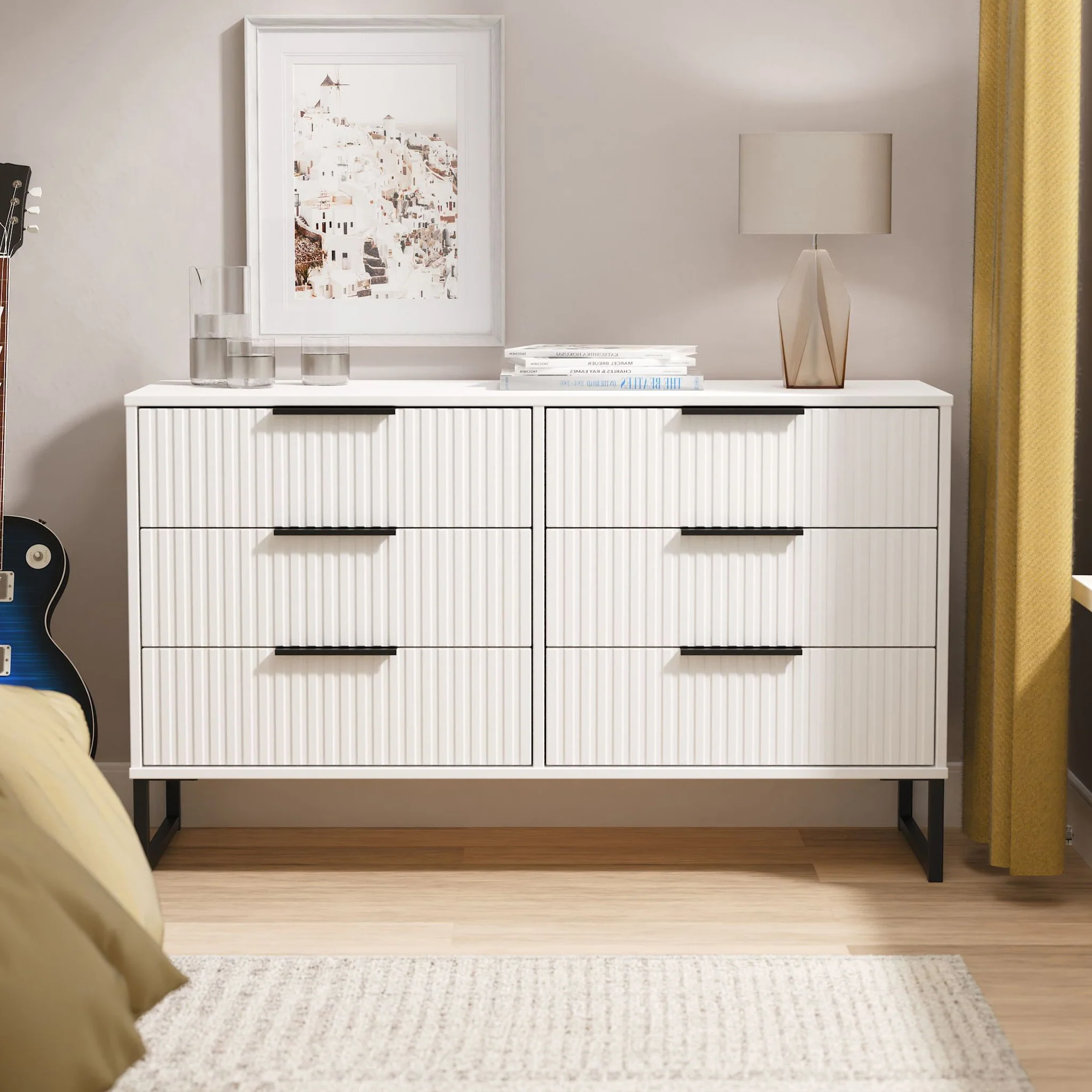 Callo Fluted 6 Drawer Wide Chest - Image 2