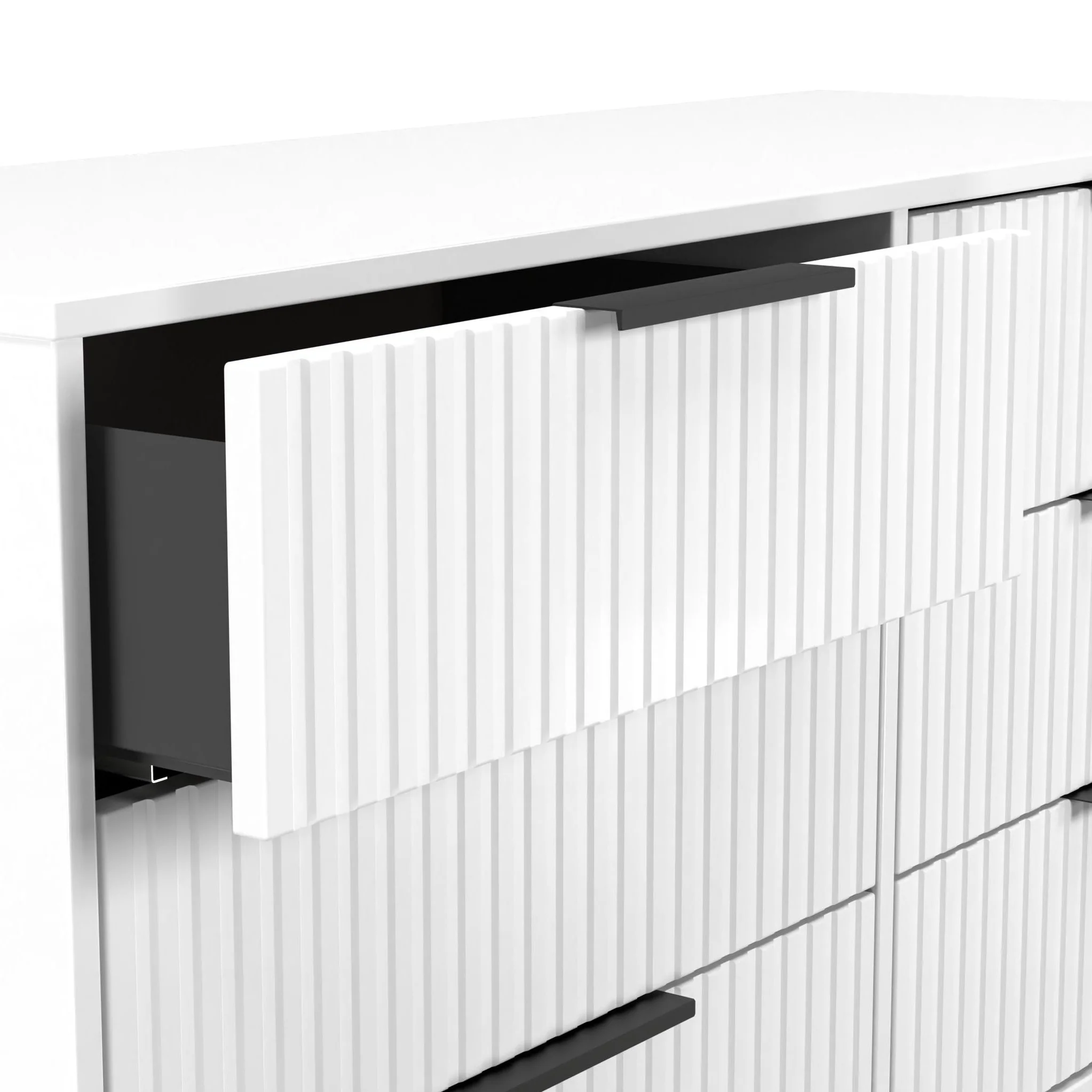Callo Fluted 6 Drawer Wide Chest - Image 4