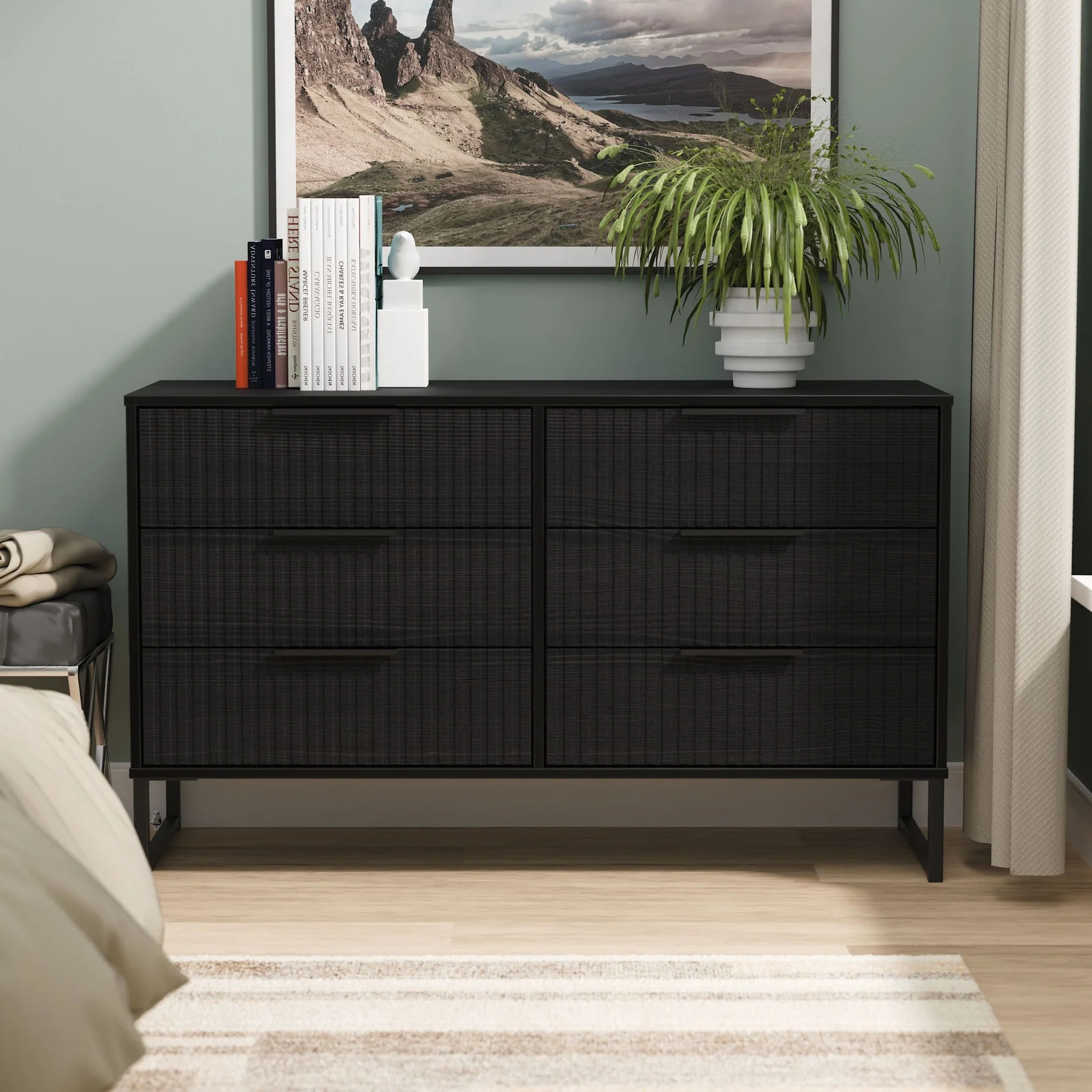Callo Fluted 6 Drawer Wide Chest - Image 8