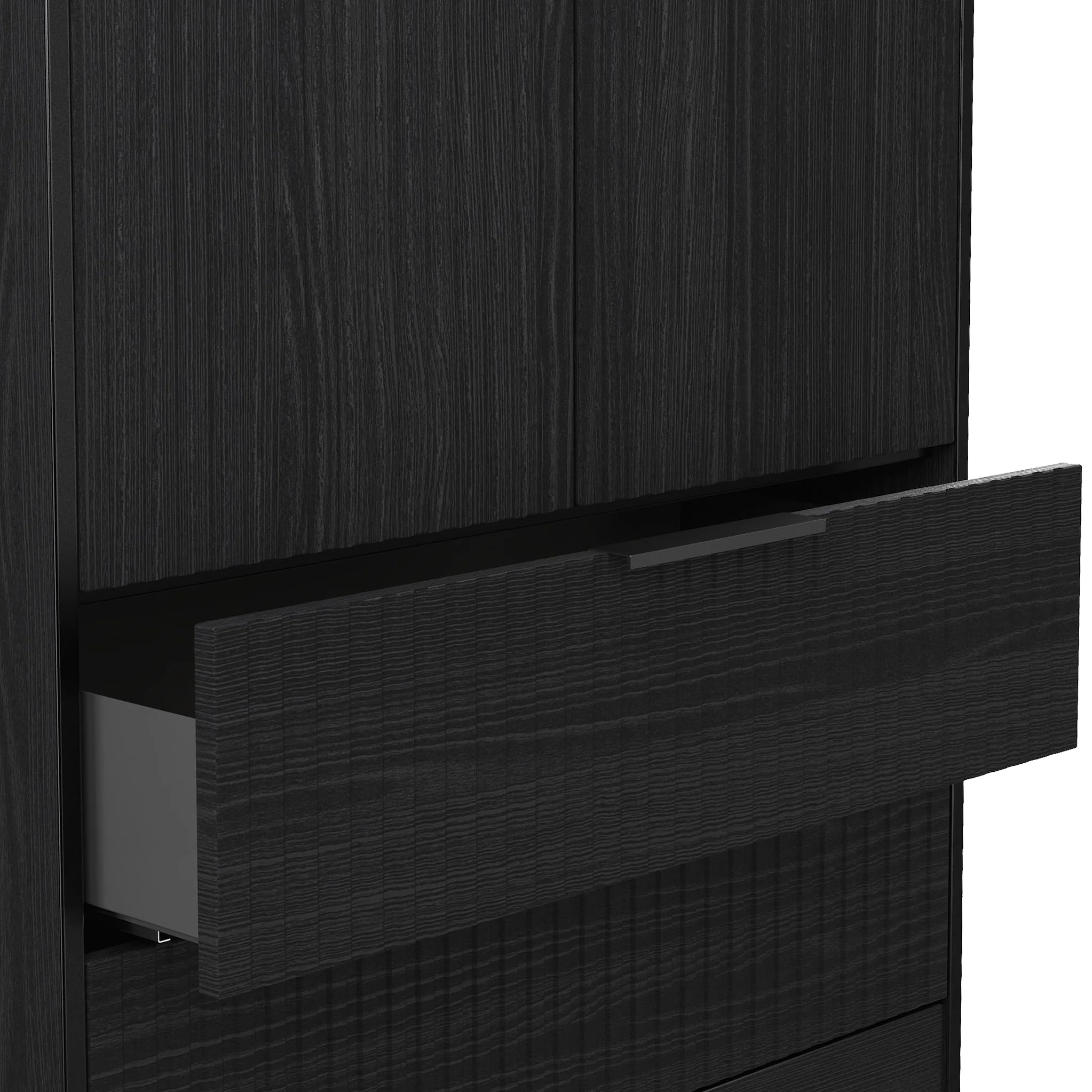 Callo Fluted Double Wardrobe with 2 Drawers - Image 12