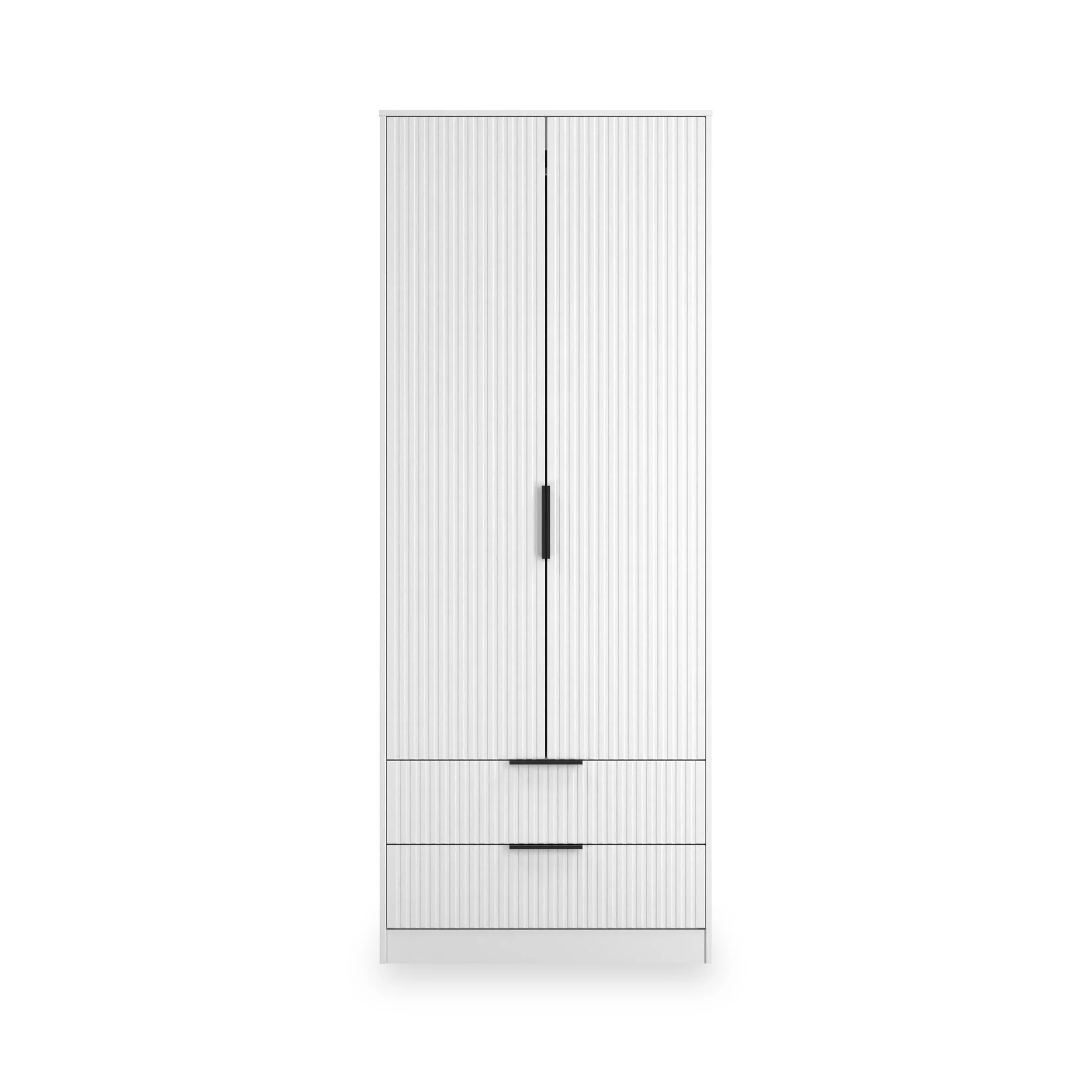 Callo Fluted Double Wardrobe with 2 Drawers - Image 3