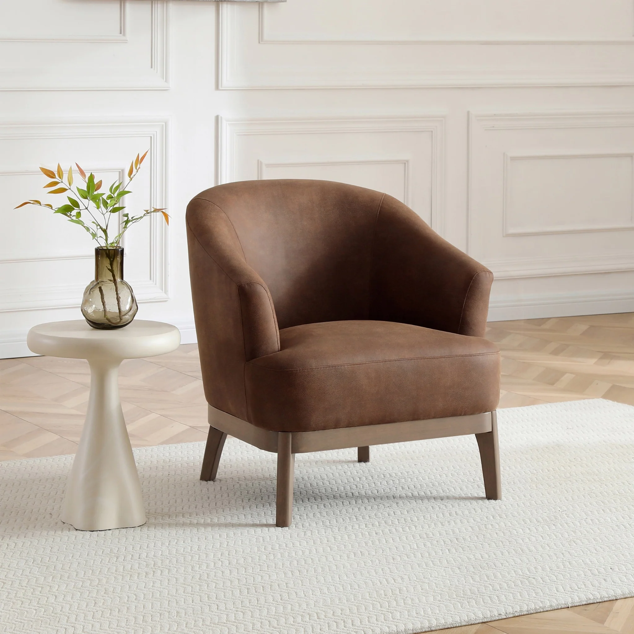 Calloway Faux Leather Accent Chair - Image 2