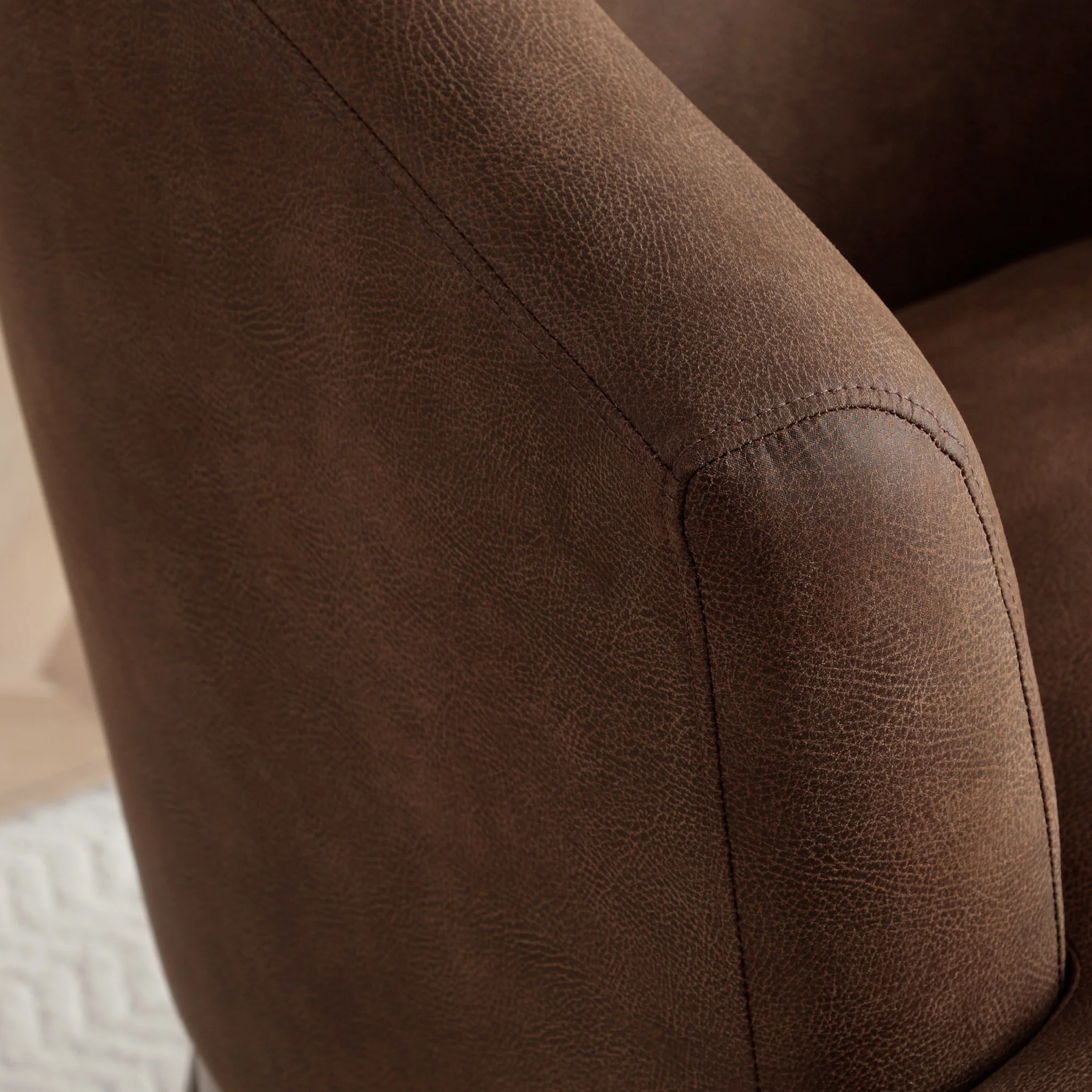 Calloway Faux Leather Accent Chair - Image 5