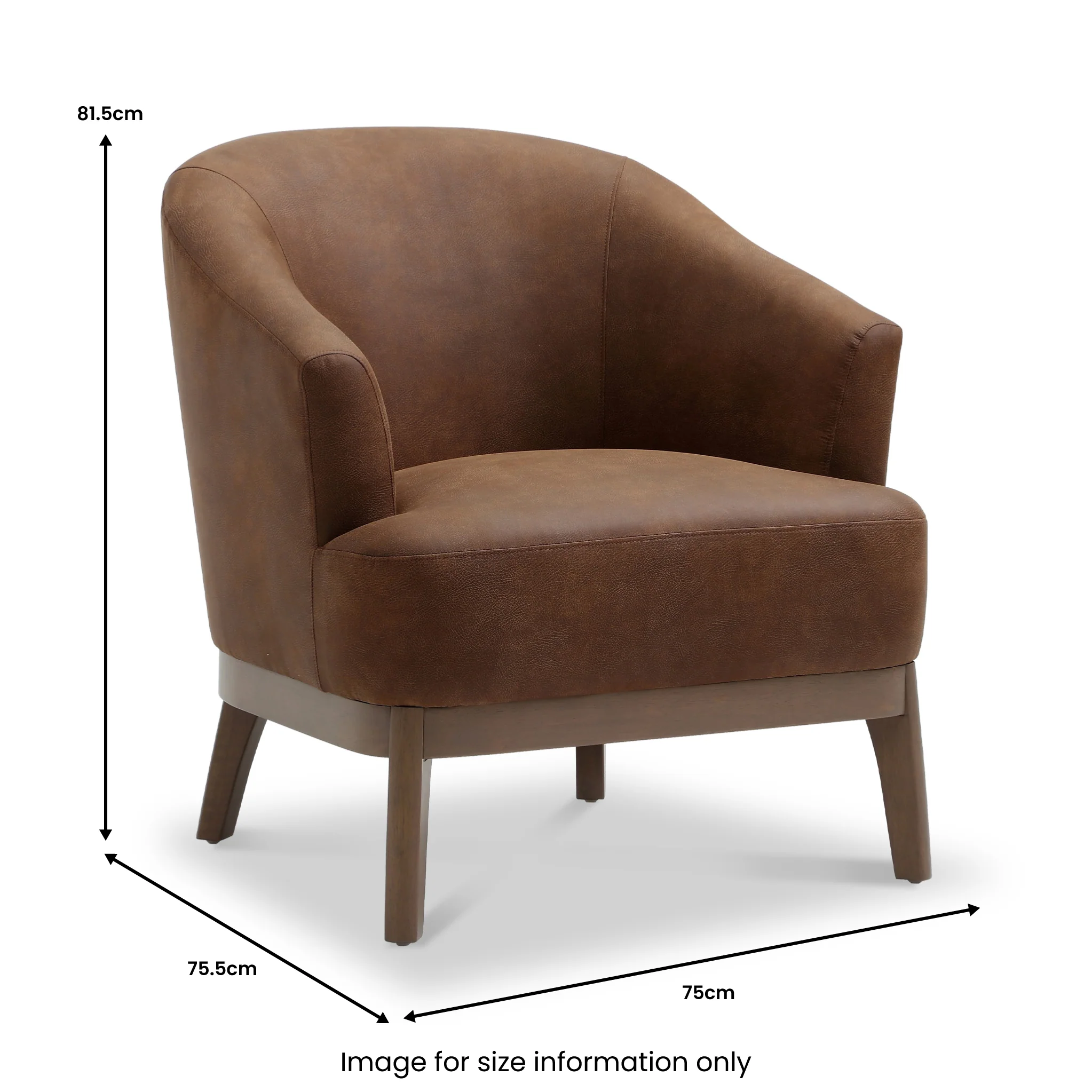 Calloway Faux Leather Accent Chair - Image 9