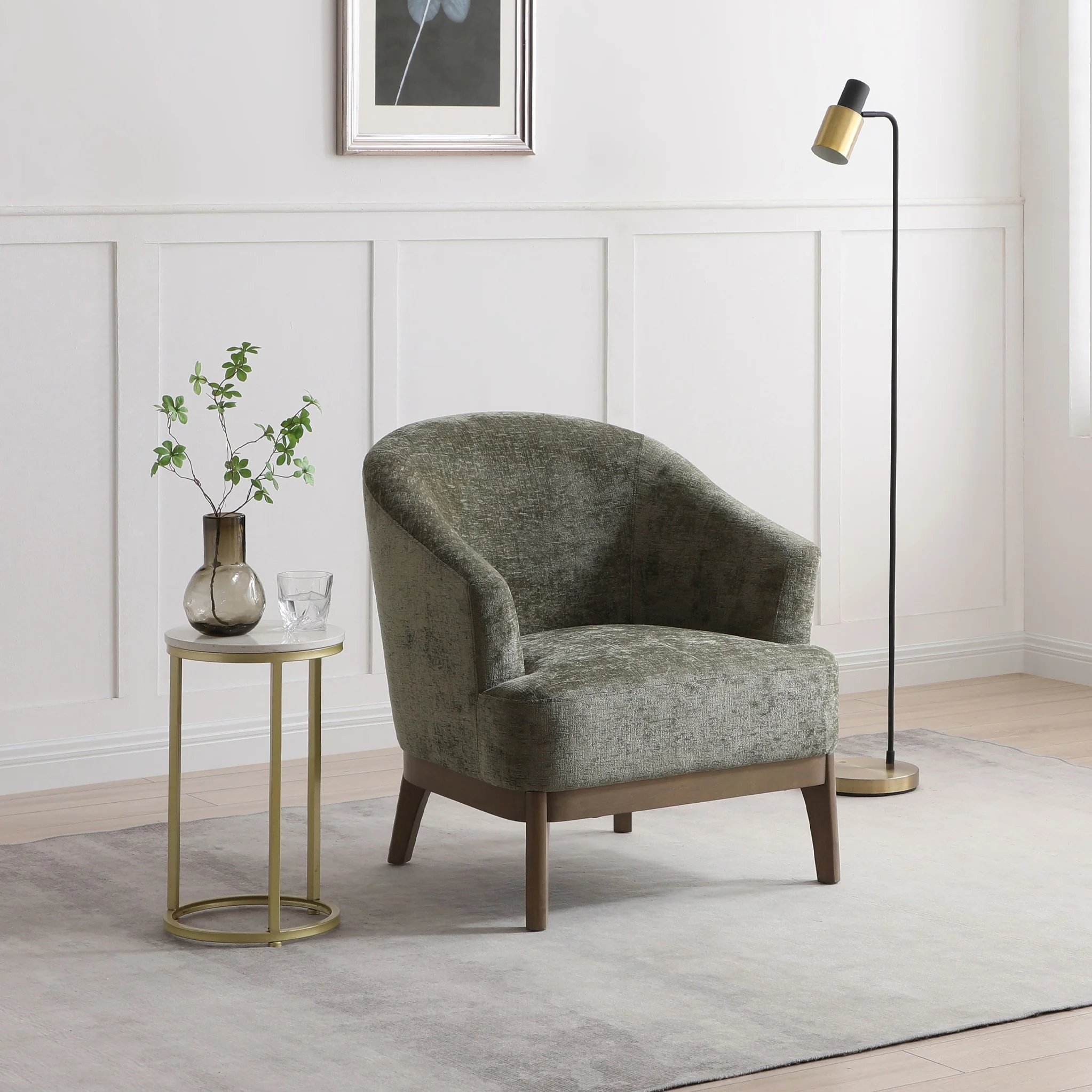 Calloway Soft Chenille Accent Chair - Image 2