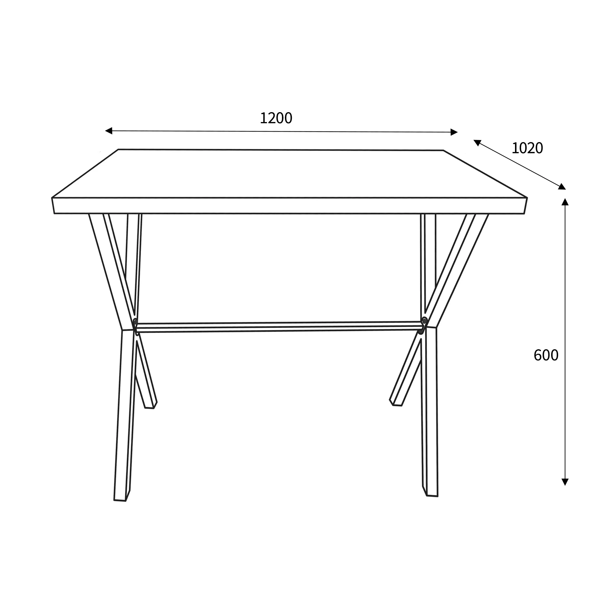 Calstock 120cm Breakfast Bar Table - Image 10