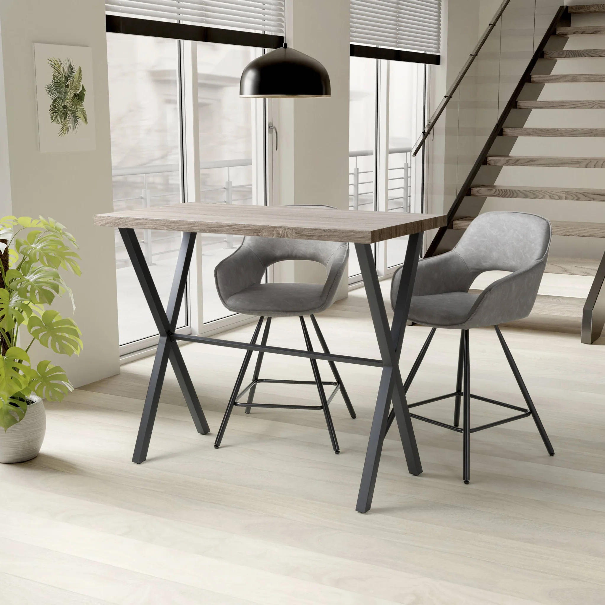 Calstock 120cm Breakfast Bar Table - Image 2