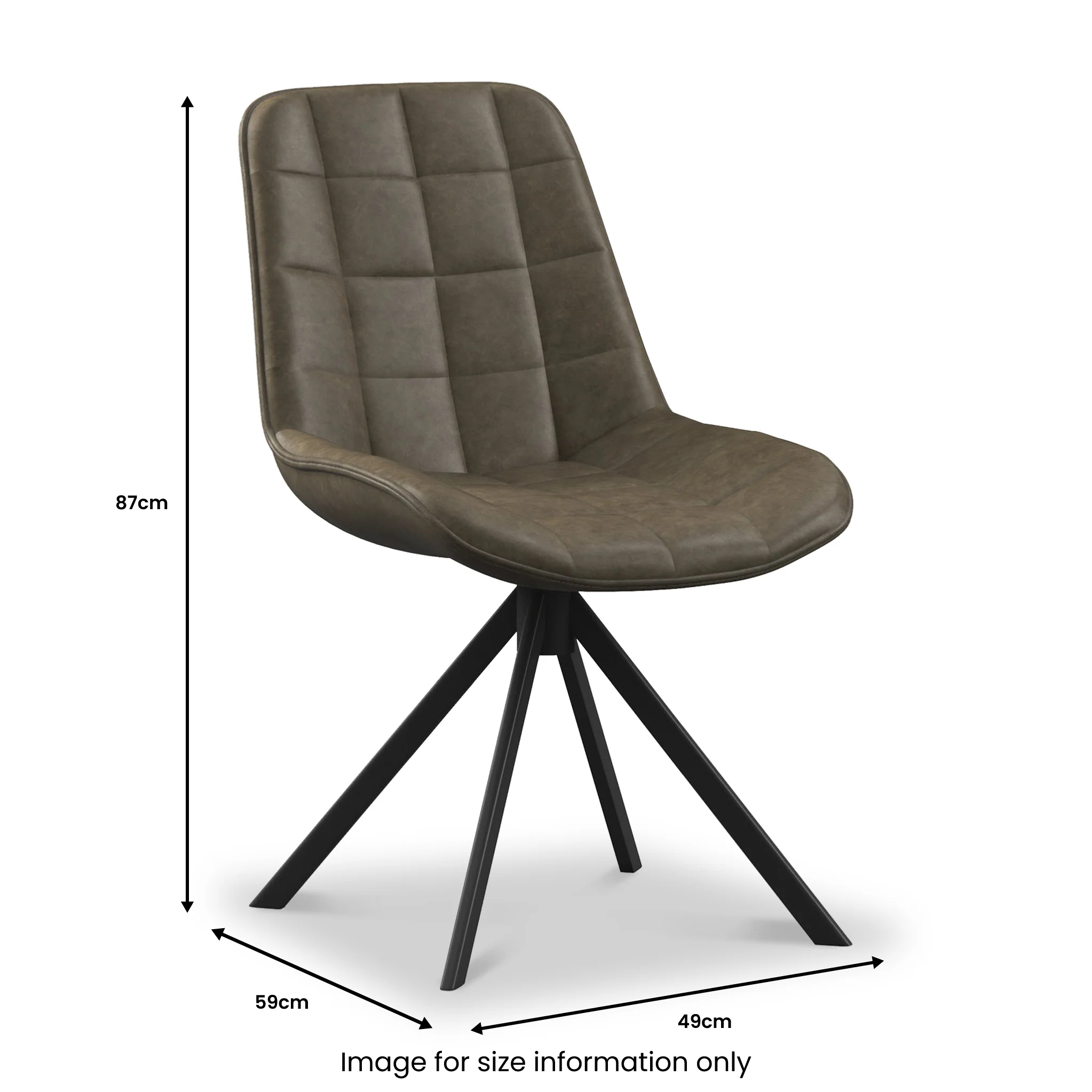 Calver Faux Leather Dining Chair - Image 9