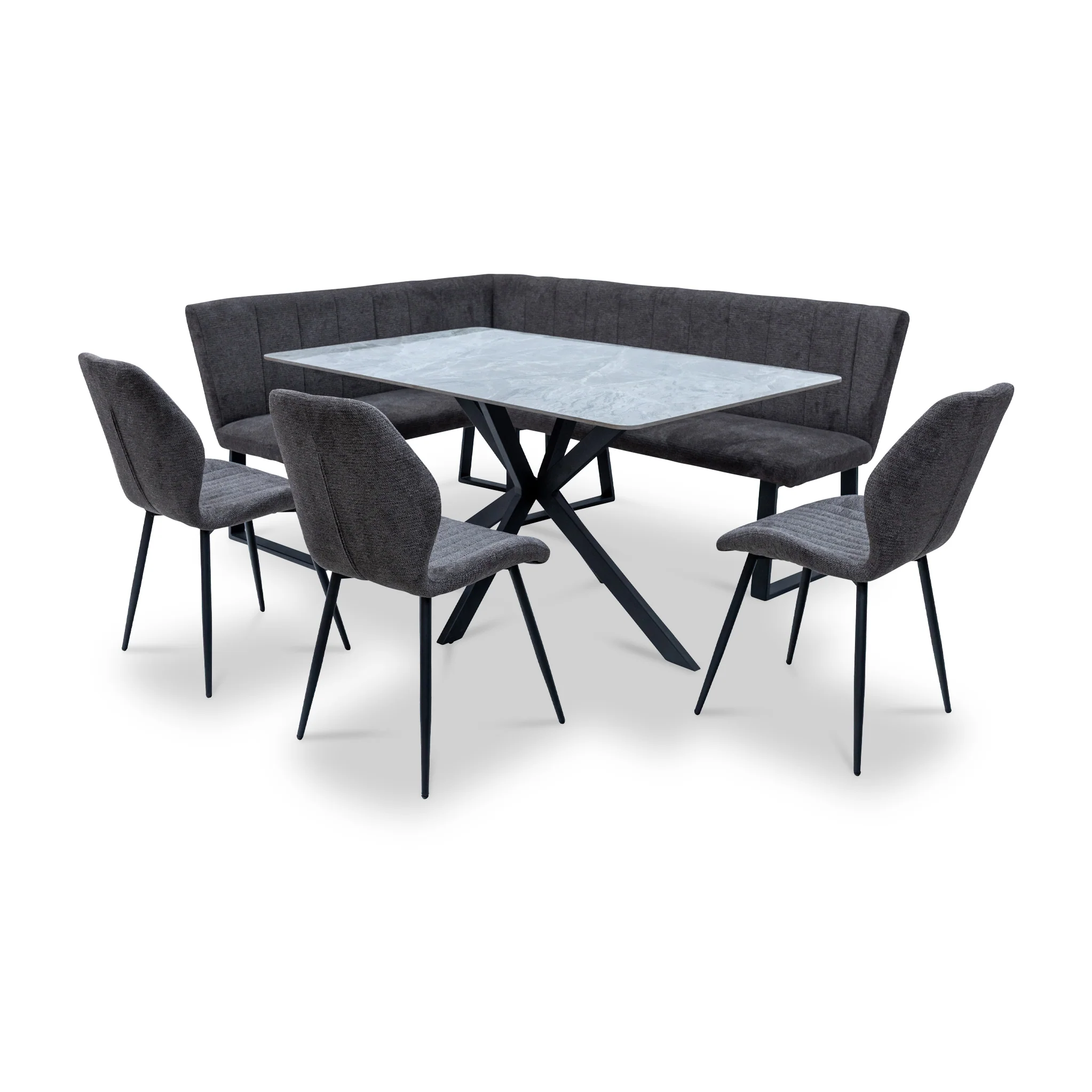 Camber Textured Fabric Dining Chair - Image 4