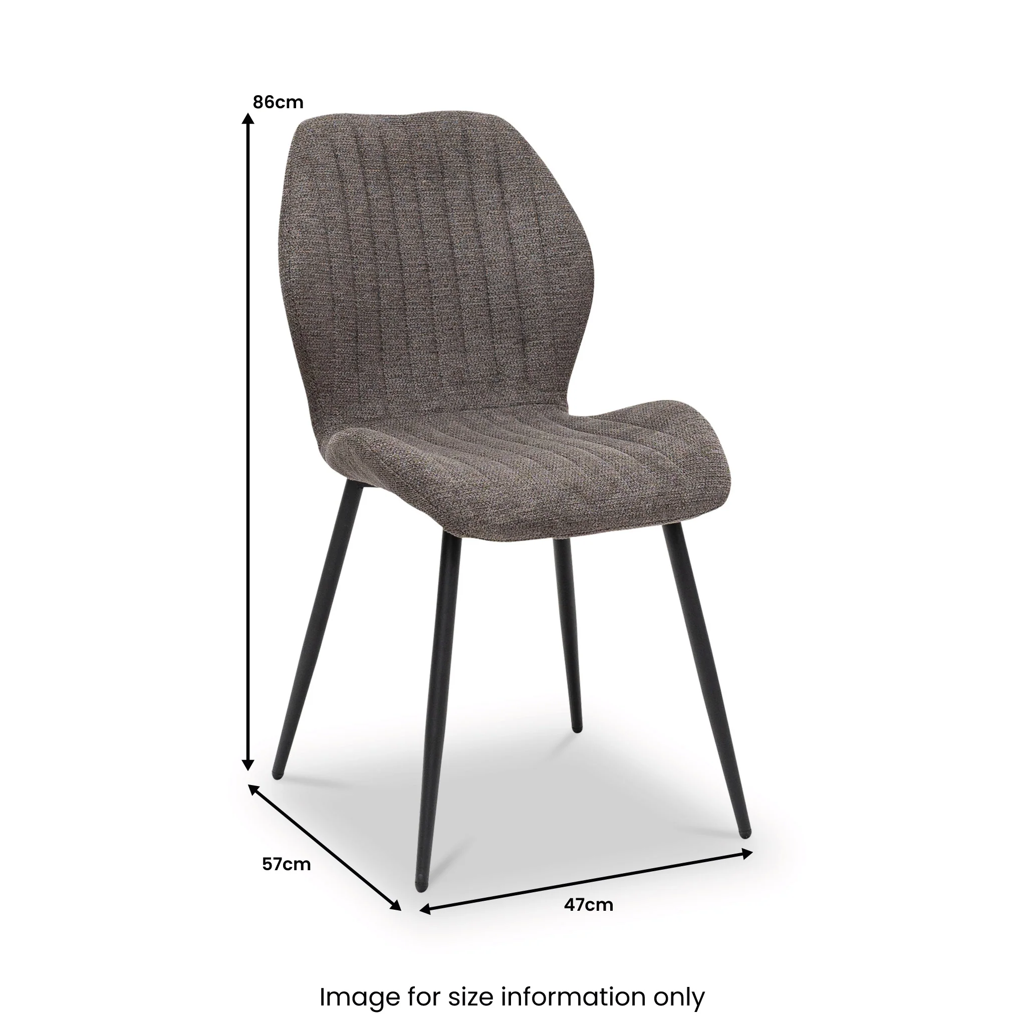 Camber Textured Fabric Dining Chair - Image 5