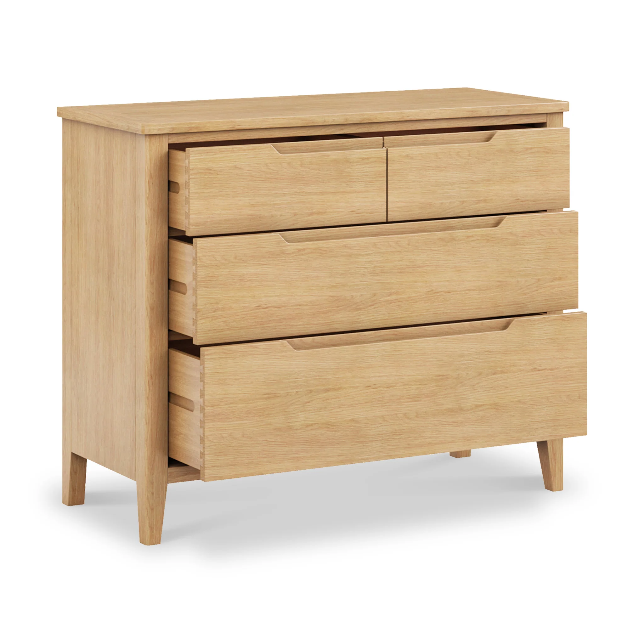 Camdale Oak 4 Drawer Wide Chest - Image 4