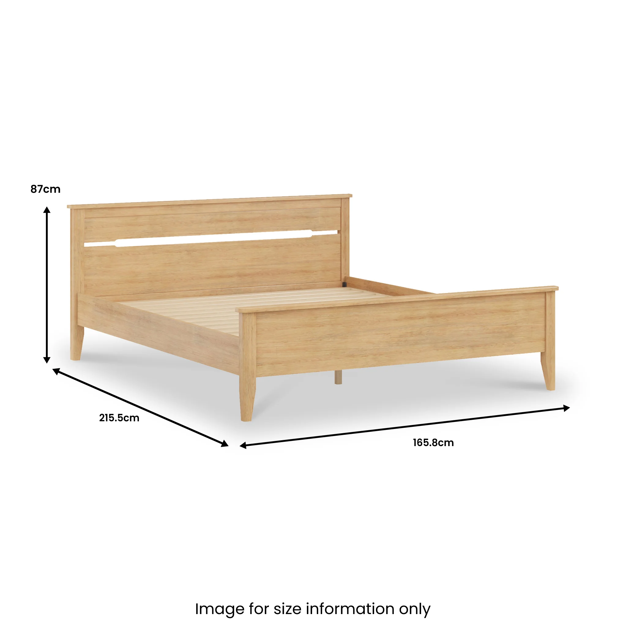 Camdale Oak Bed Frame - Image 7