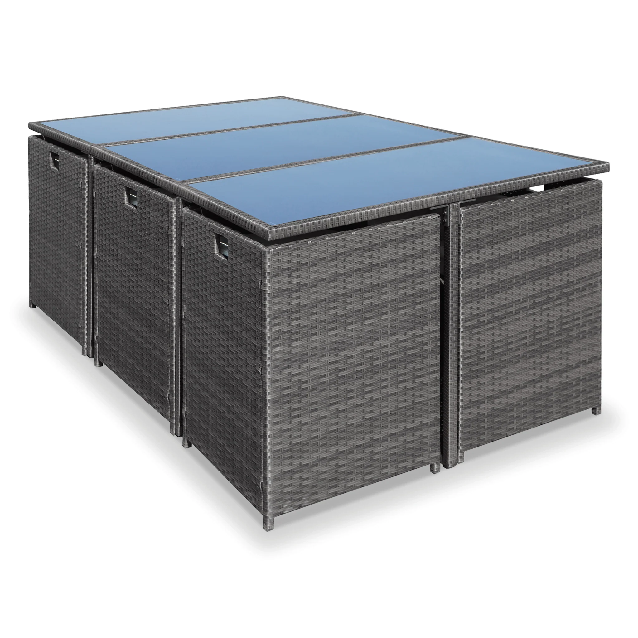 Cannes 10 Seater Rattan Cube Dining Set - Image 15