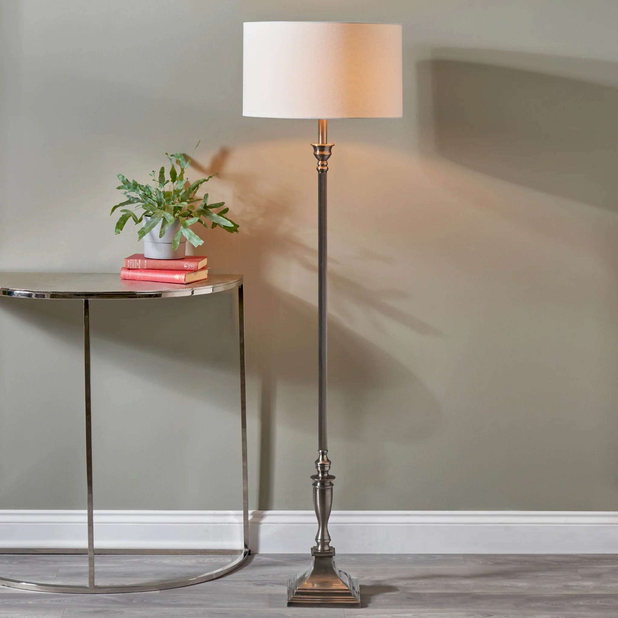 Canterbury Antique Silver Floor Lamp - Image 2