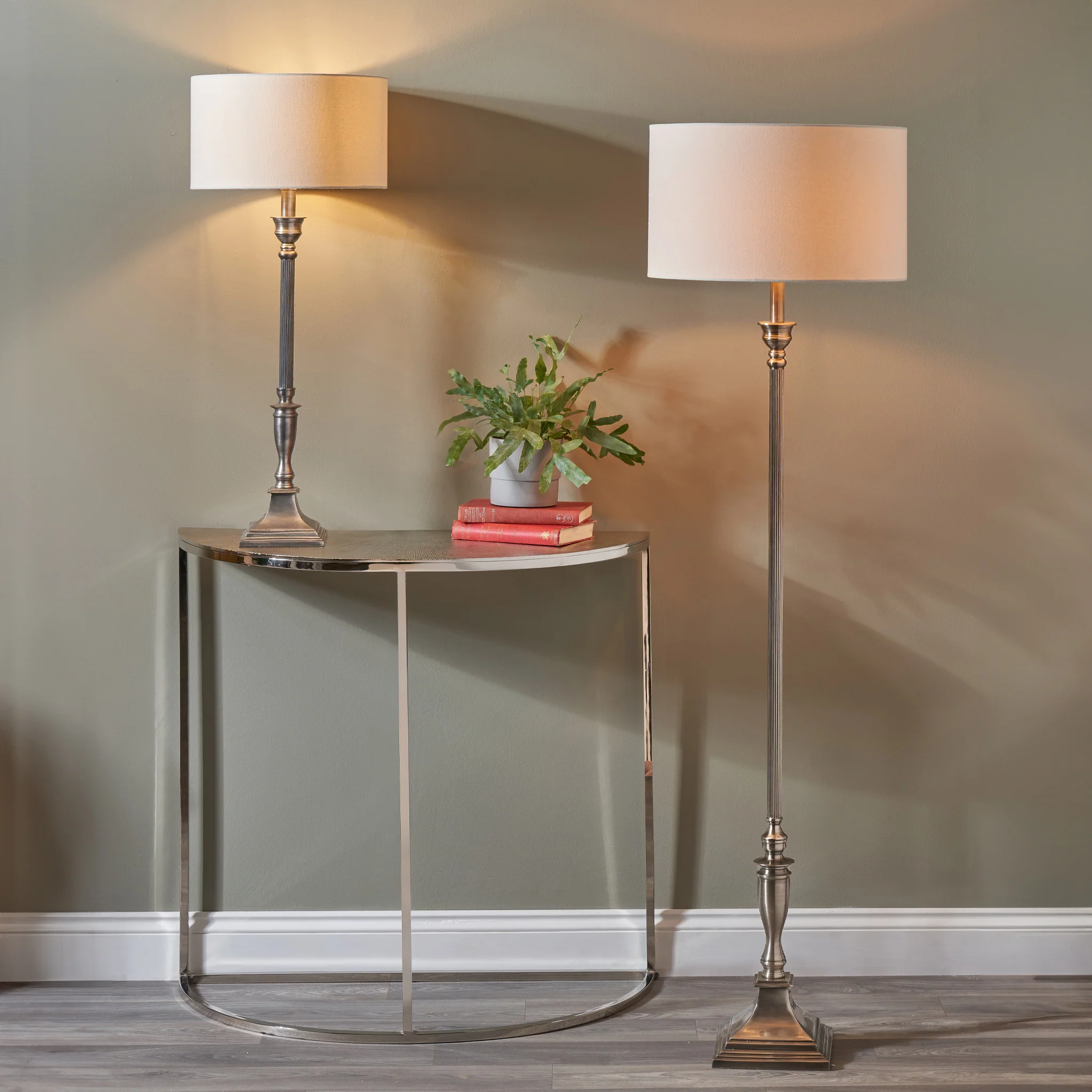 Canterbury Antique Silver Floor Lamp - Image 7