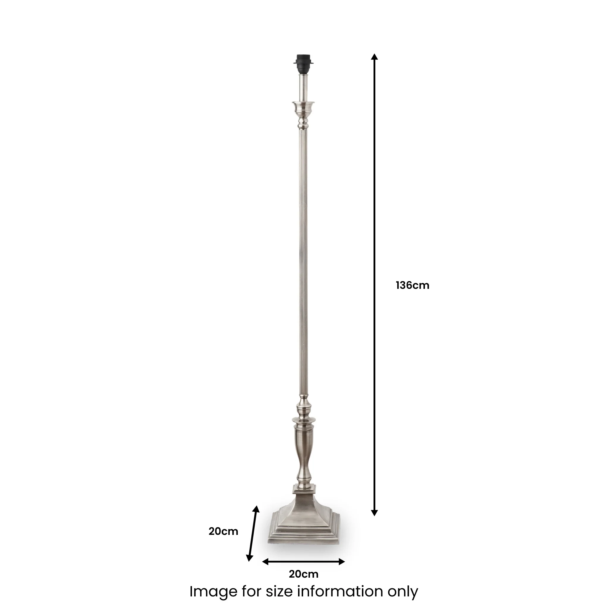 Canterbury Antique Silver Floor Lamp - Image 8