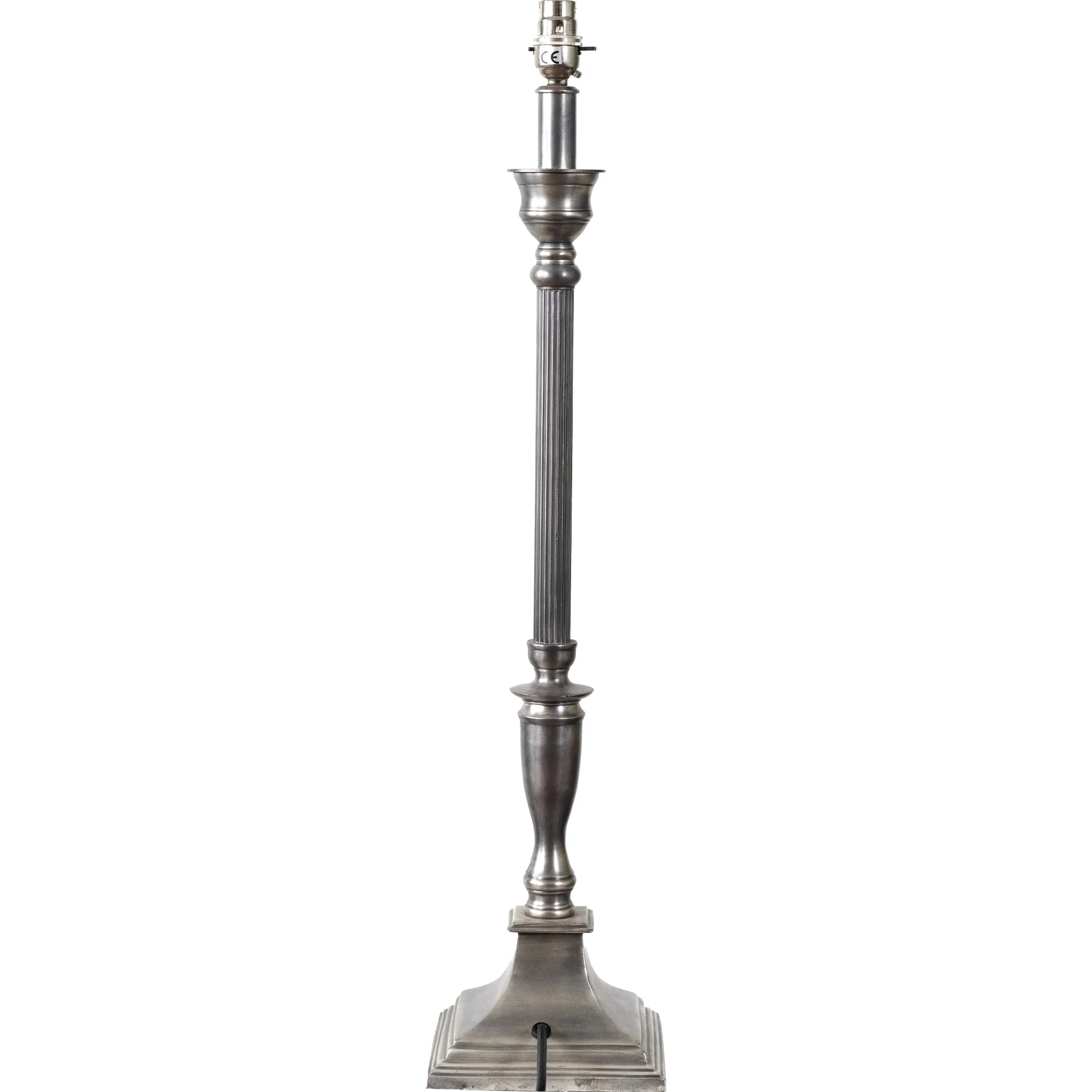 Canterbury Antique Silver Metal Table Lamp - Image 3
