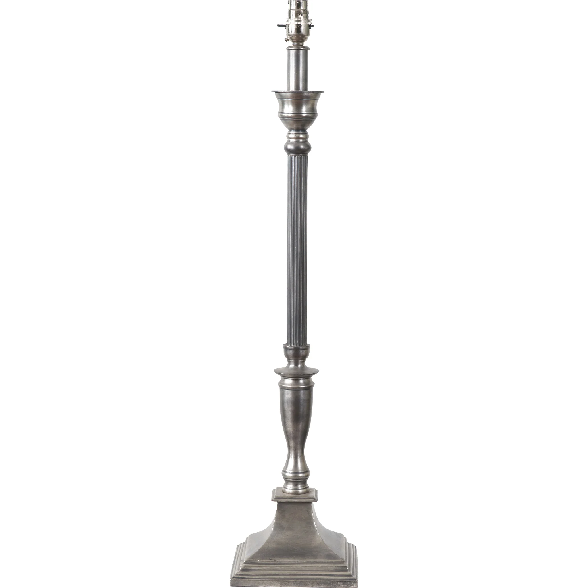 Canterbury Antique Silver Metal Table Lamp - Image 4
