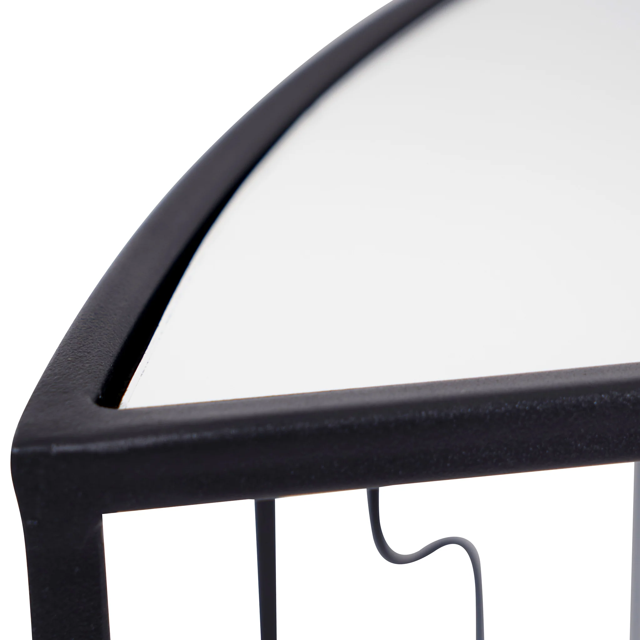 Caprisse Mirrored Glass Half Moon Console Table - Image 7