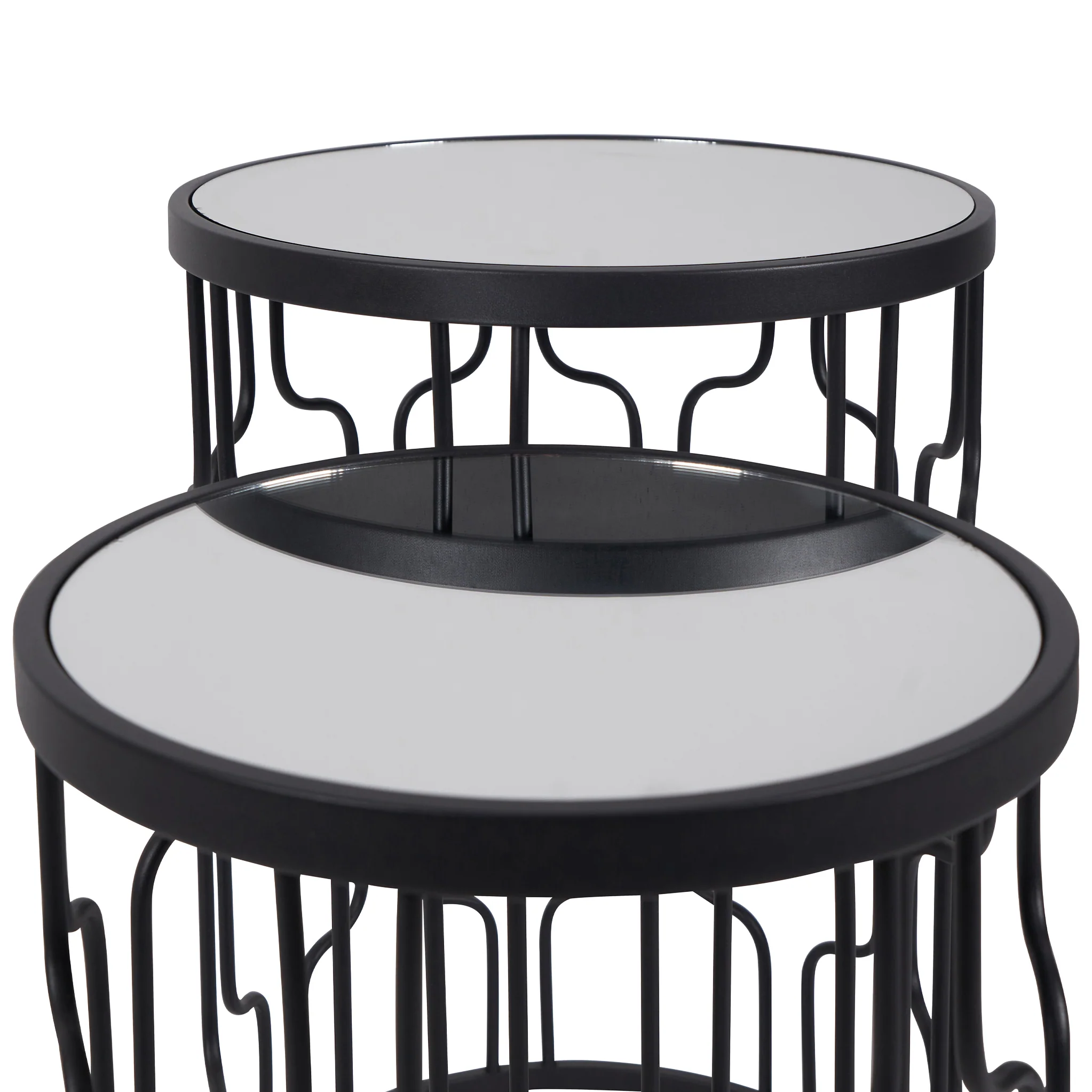 Caprisse Mirrored Glass Side Tables - Image 6
