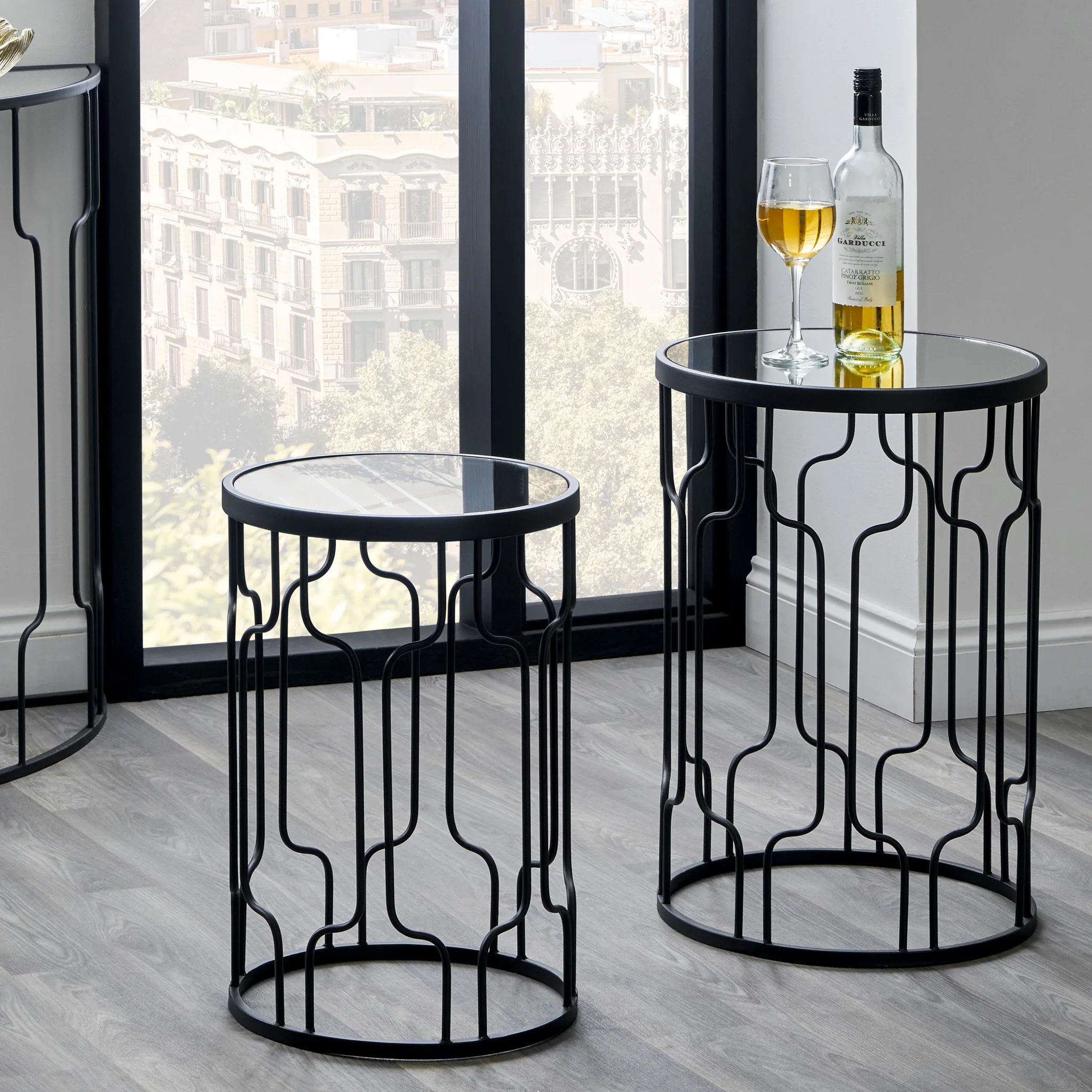 Caprisse Mirrored Glass Side Tables - Image 8