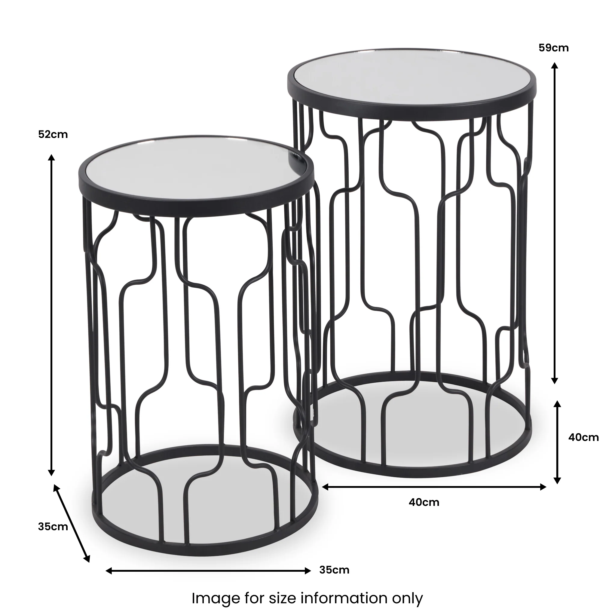 Caprisse Mirrored Glass Side Tables - Image 9