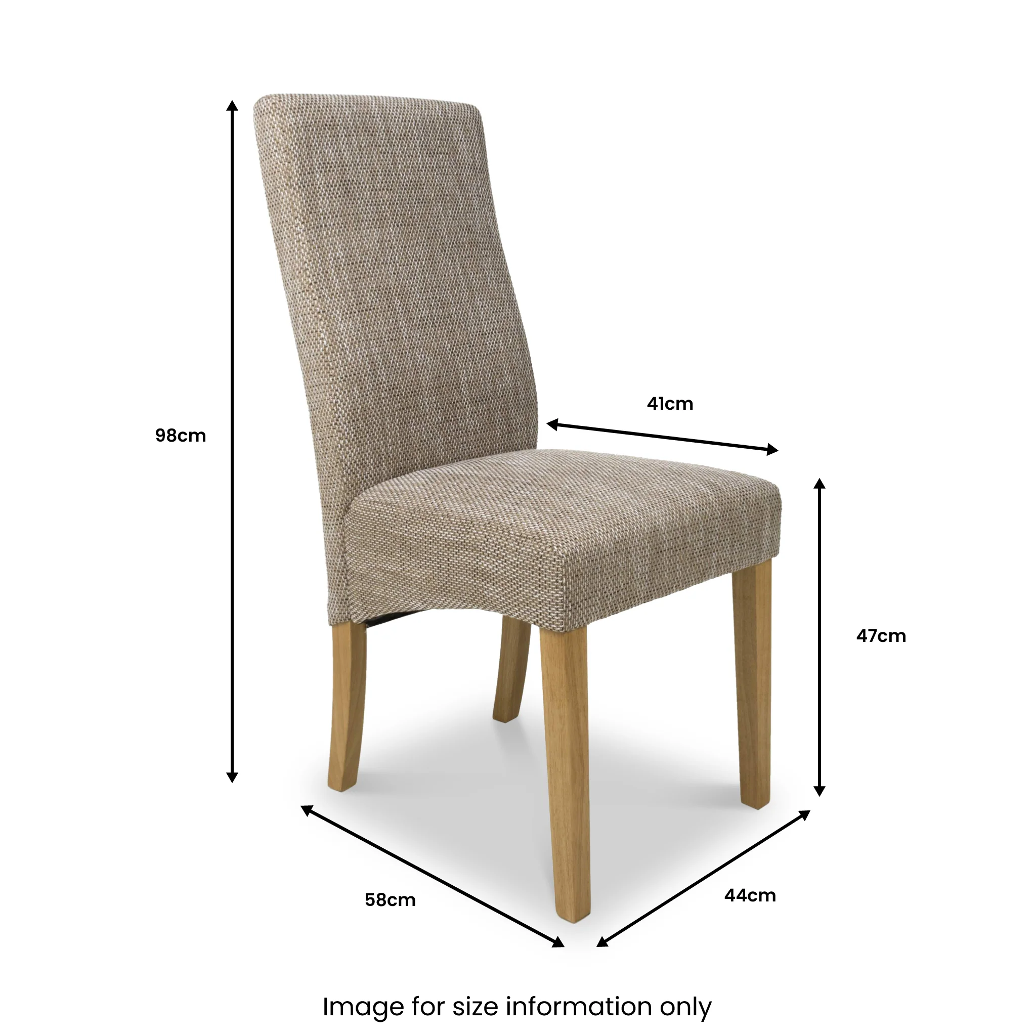 Cariad Tweed Dining Chair - Image 22