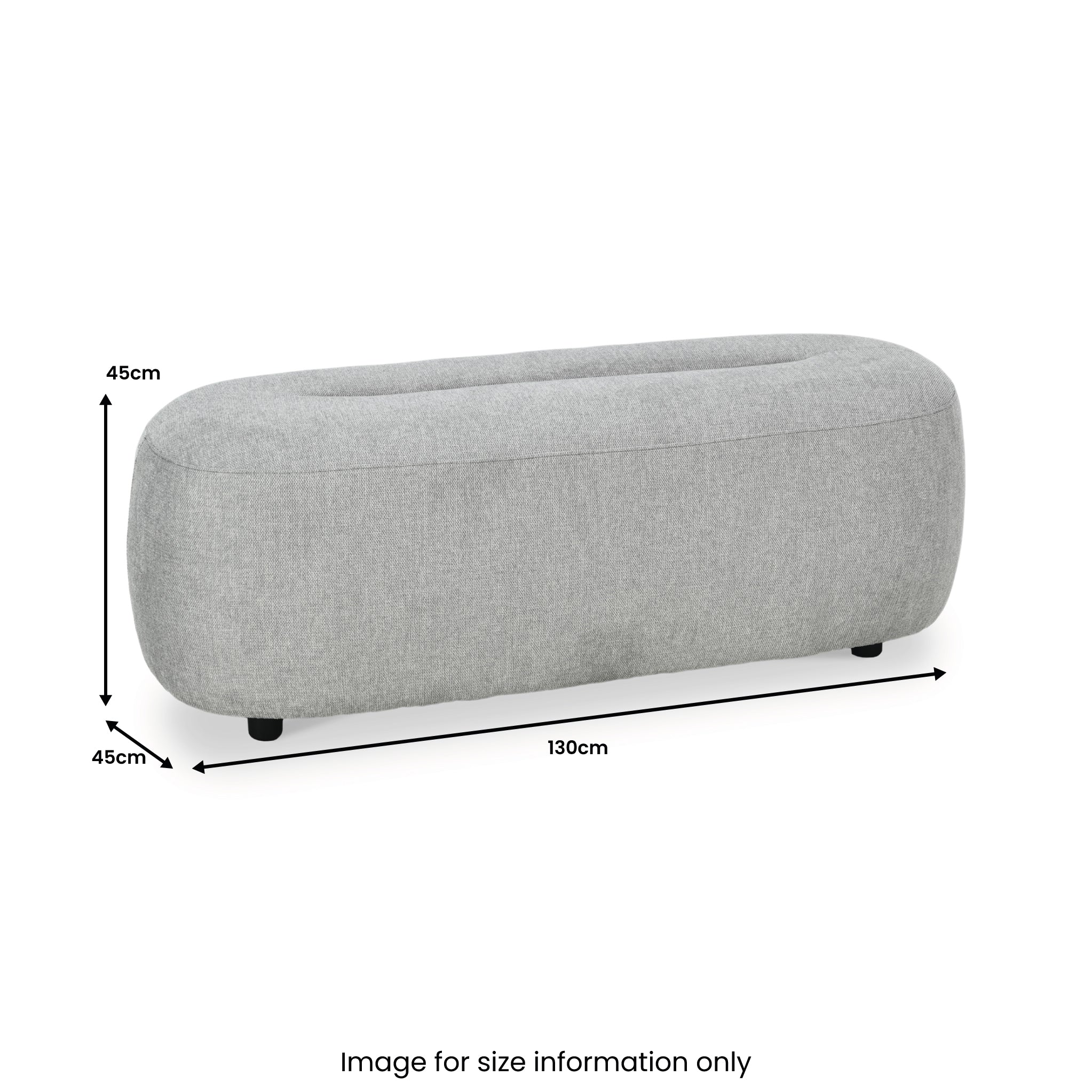 Carin Chenille Ottoman - Image 10