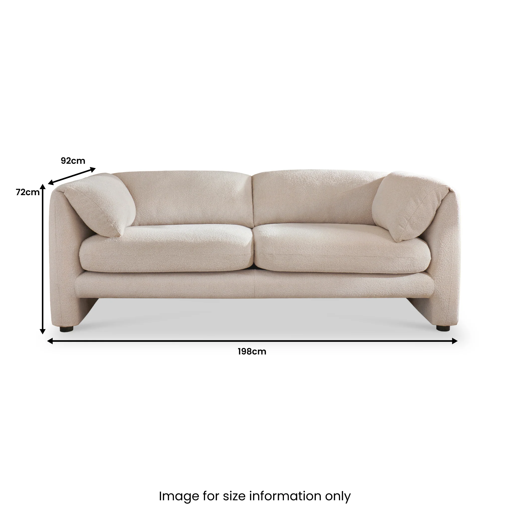 Carmel Boucle 3 Seater Sofa - Image 11