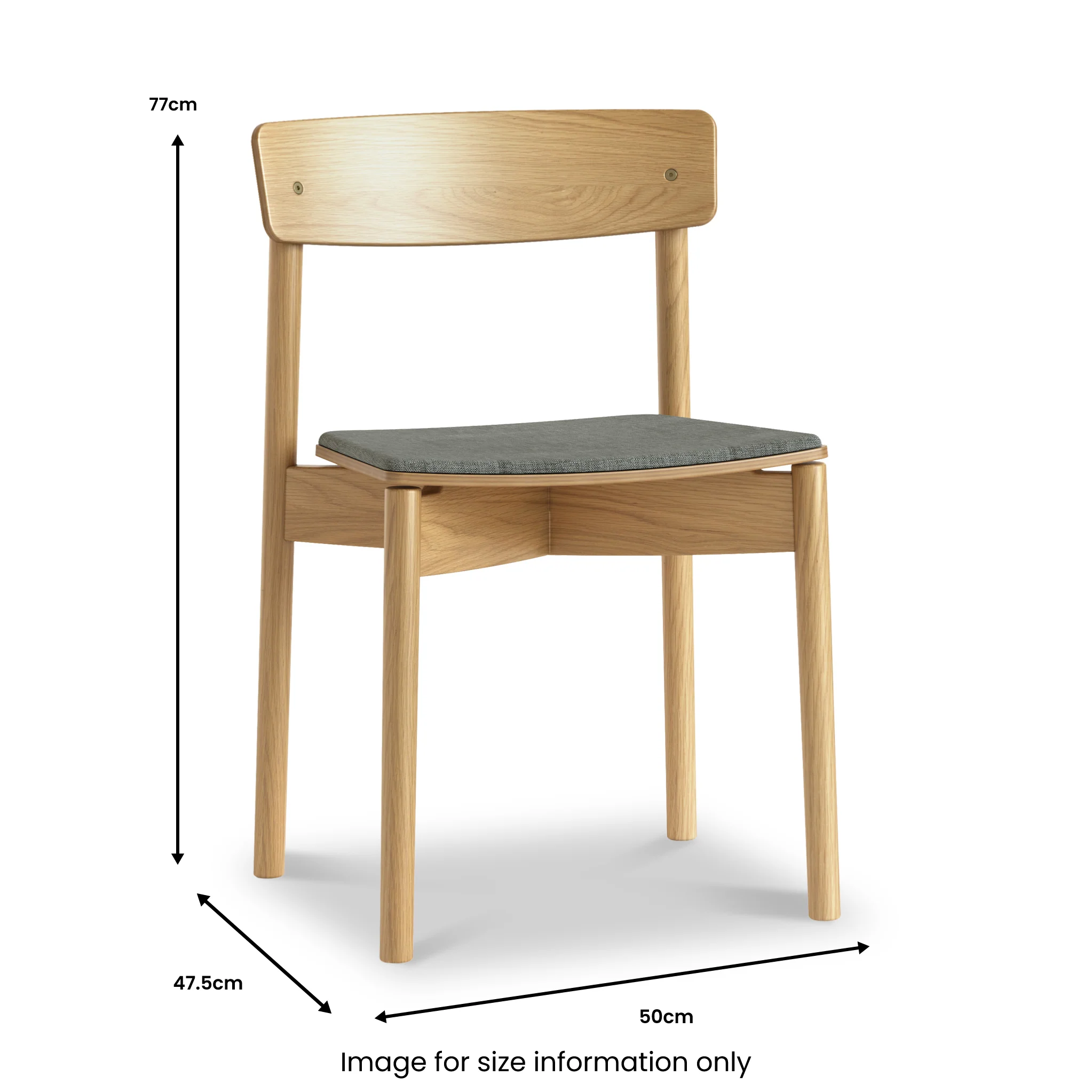 Carnon Oak Dining Chair - Image 4
