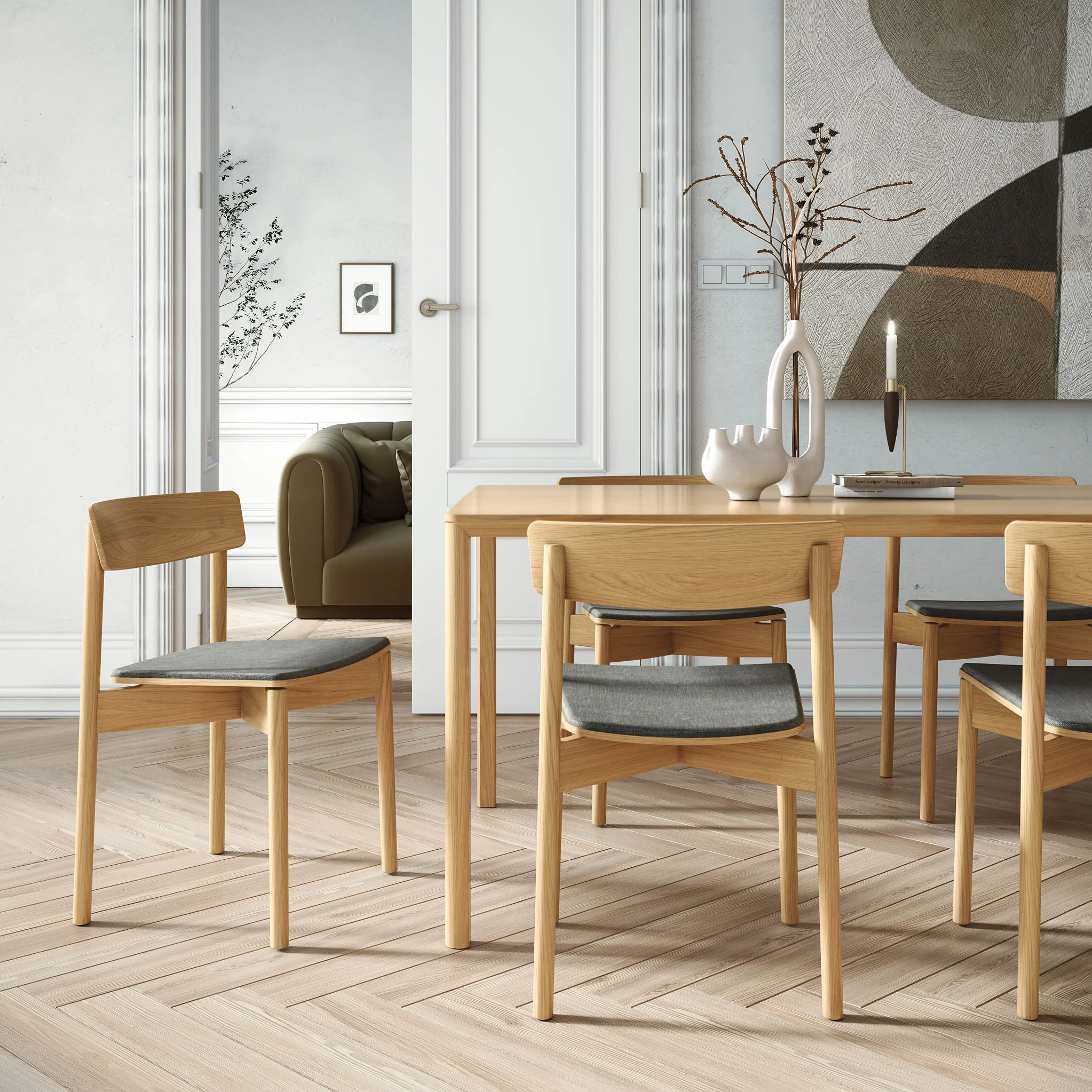 Carnon Oak Dining Table - Image 2