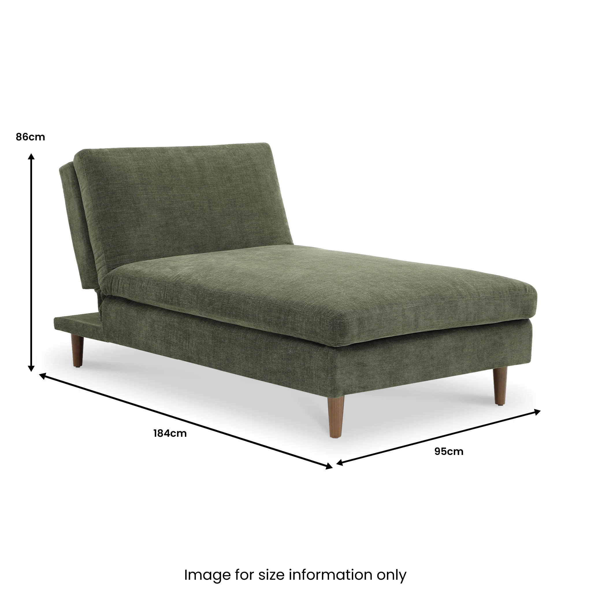 Carrington Chenille Chaise Sofa Bed - Image 16
