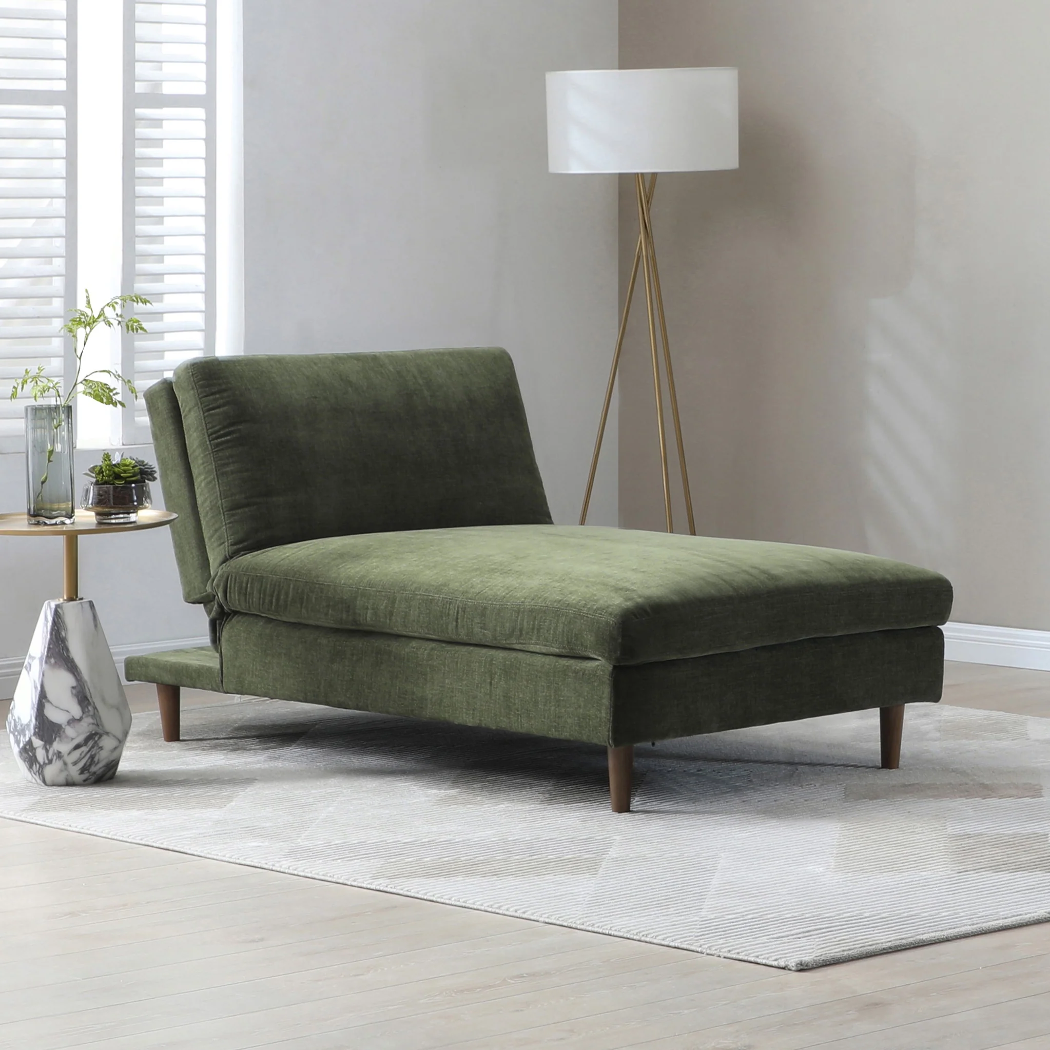 Carrington Chenille Chaise Sofa Bed - Image 9