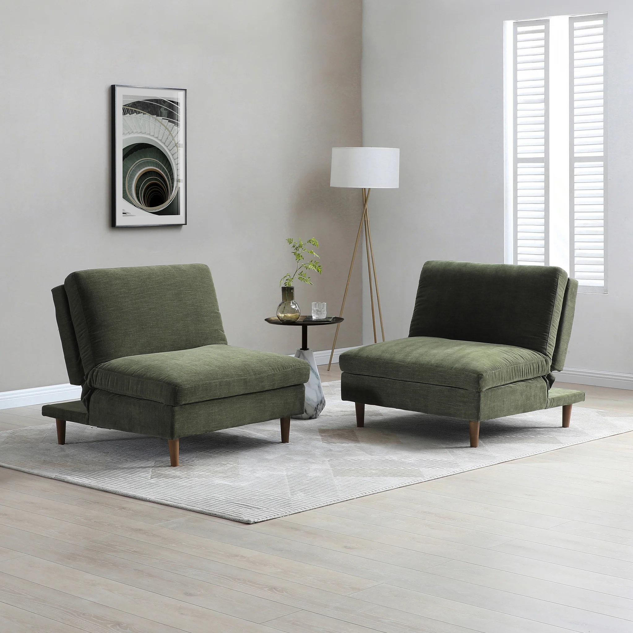 Carrington Chenille Click Clack Lounge Chair - Image 2